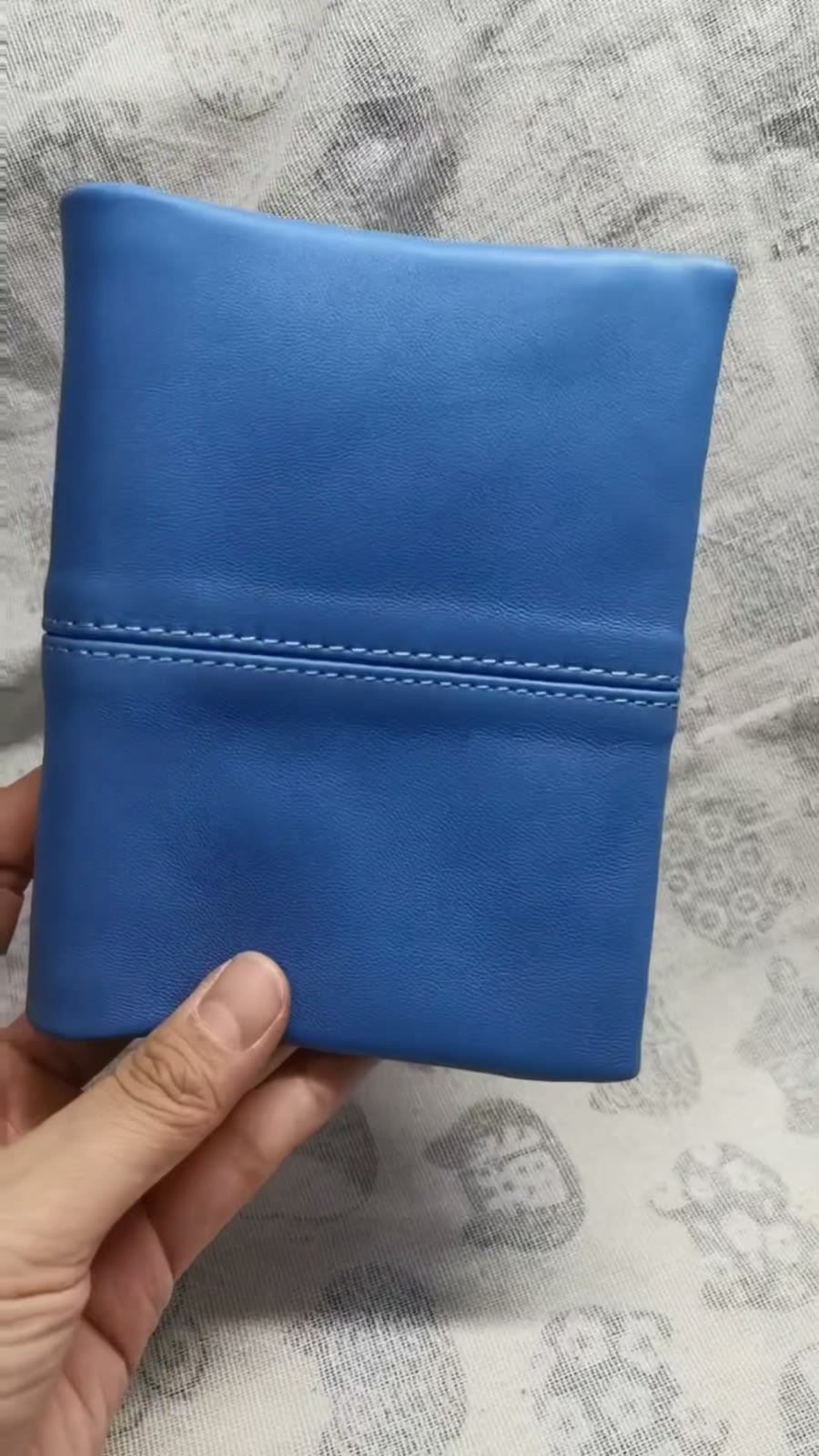 Blue Sheepskin A7 Journal Cover