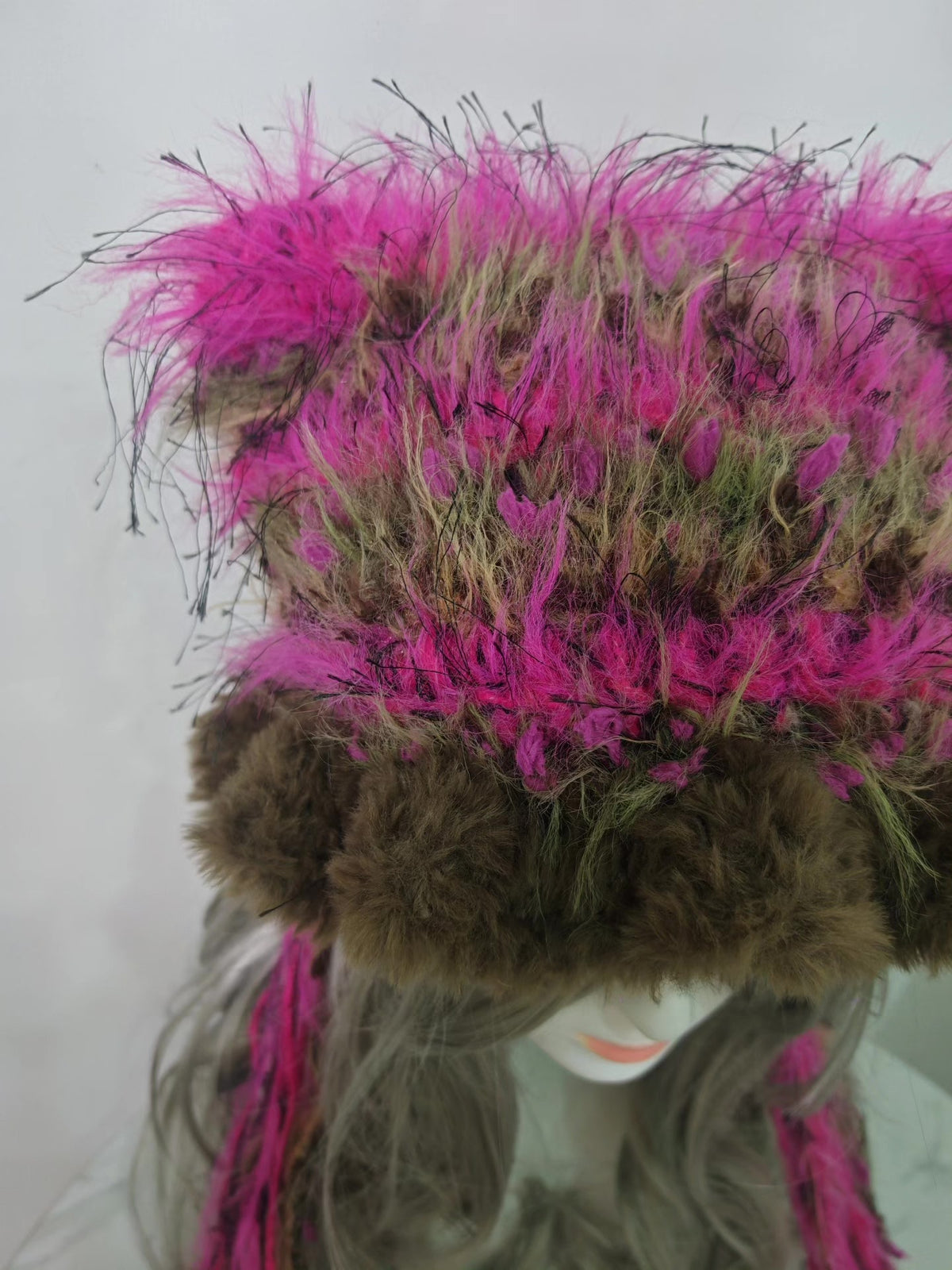 Rose Red Brown Cat Ear Hat