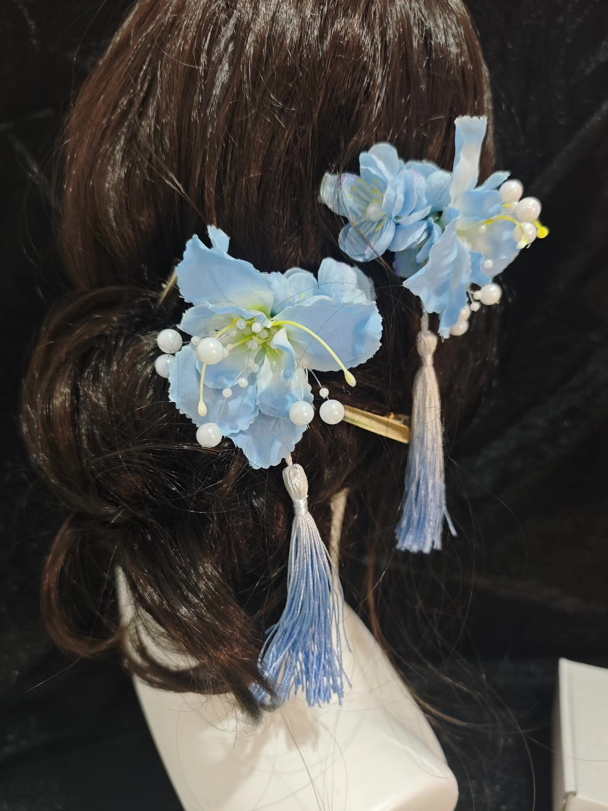 Handcrafted Floral Lace Beaded Hair Clip
