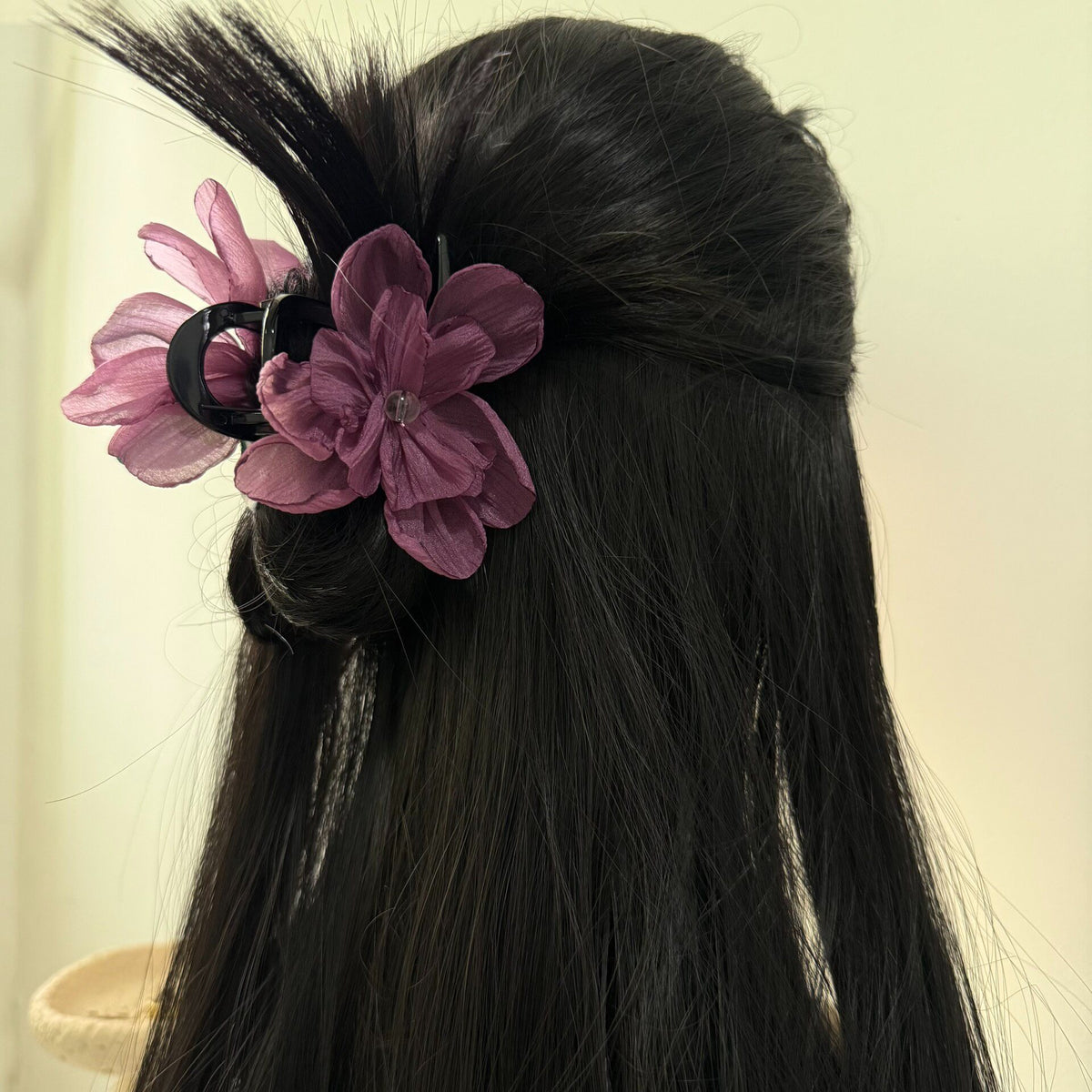 Handmade Purple Flower Hair Claw Clip