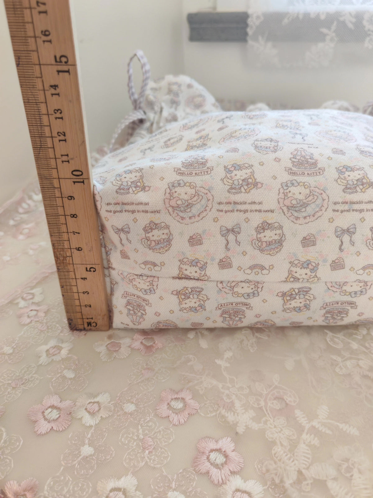 Handmade Cotton Canvas Shoulder Bag with Bow