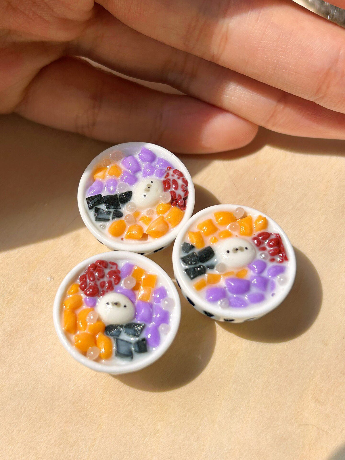 Miniature Grass Jelly Dessert Bowl Set