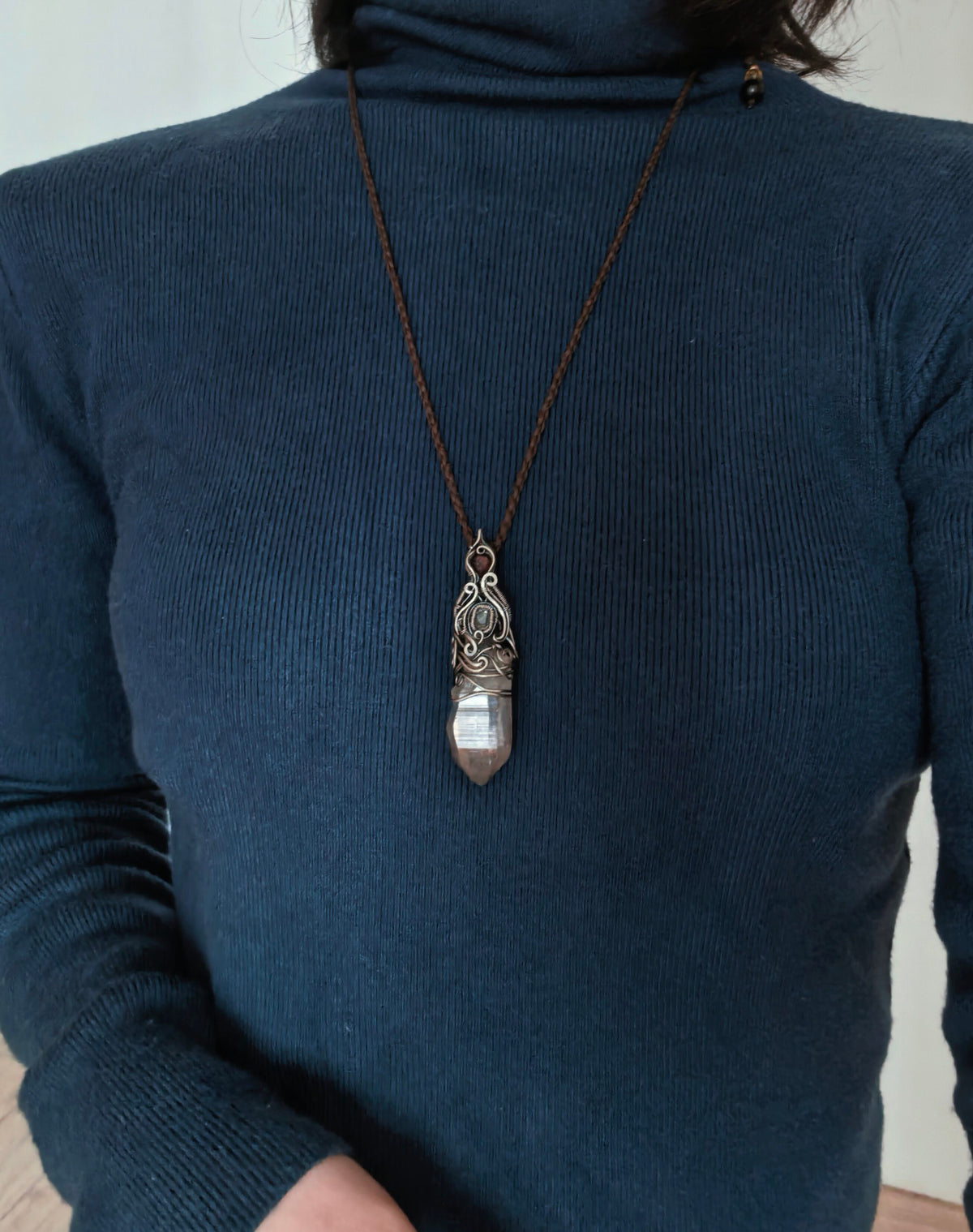 Himalayan Smoky Quartz Wire Wrapped Pendant