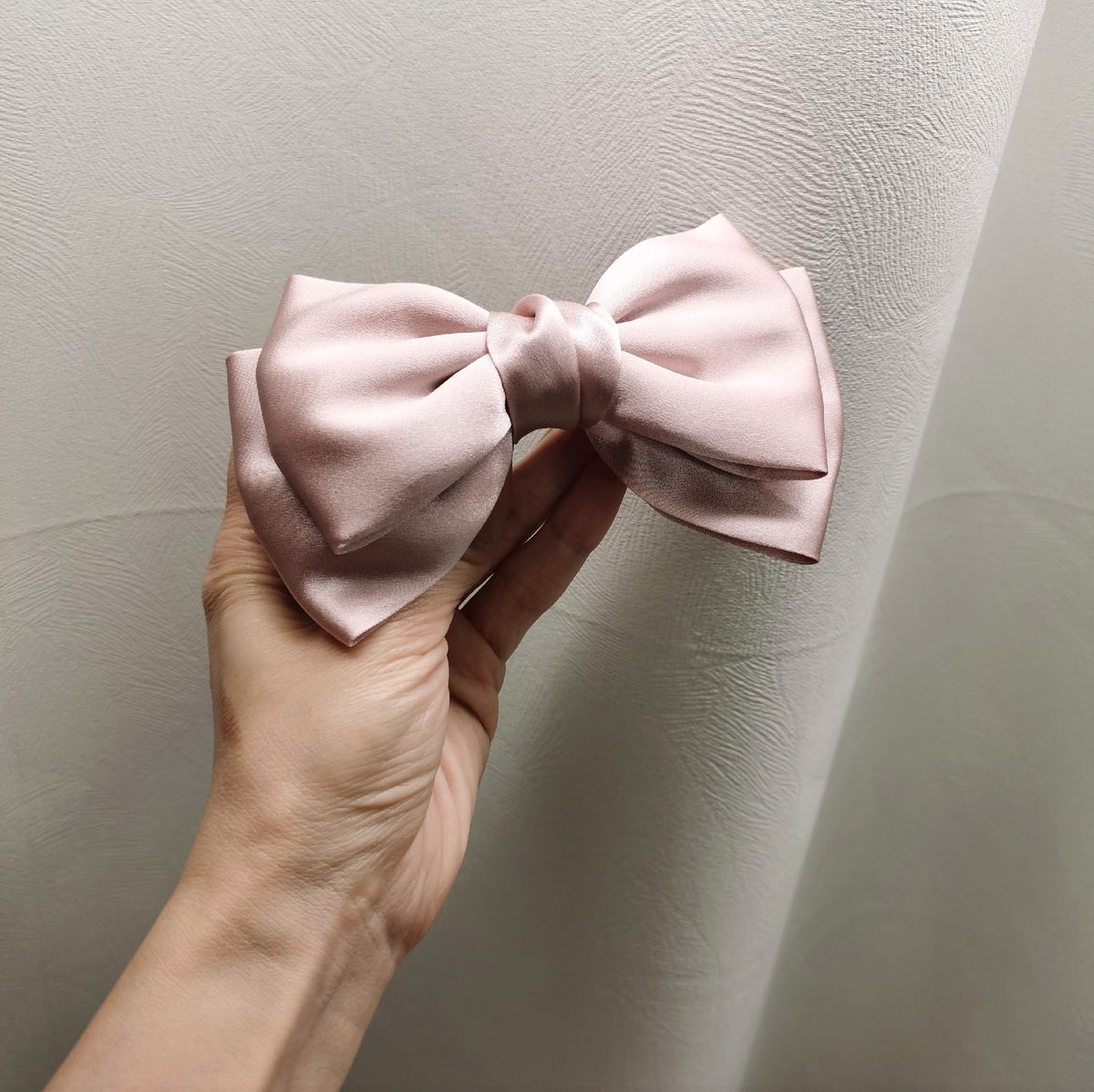 Pure Silk Double Layer Bow Hair Clip