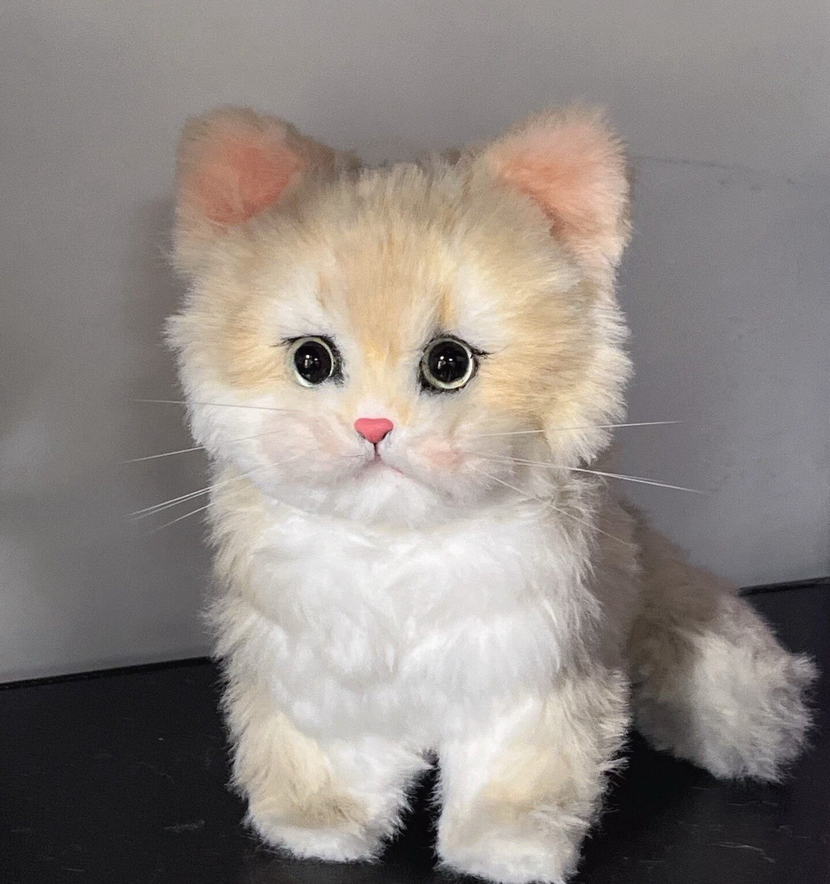 Handmade Golden Shaded Cat Plush Doll