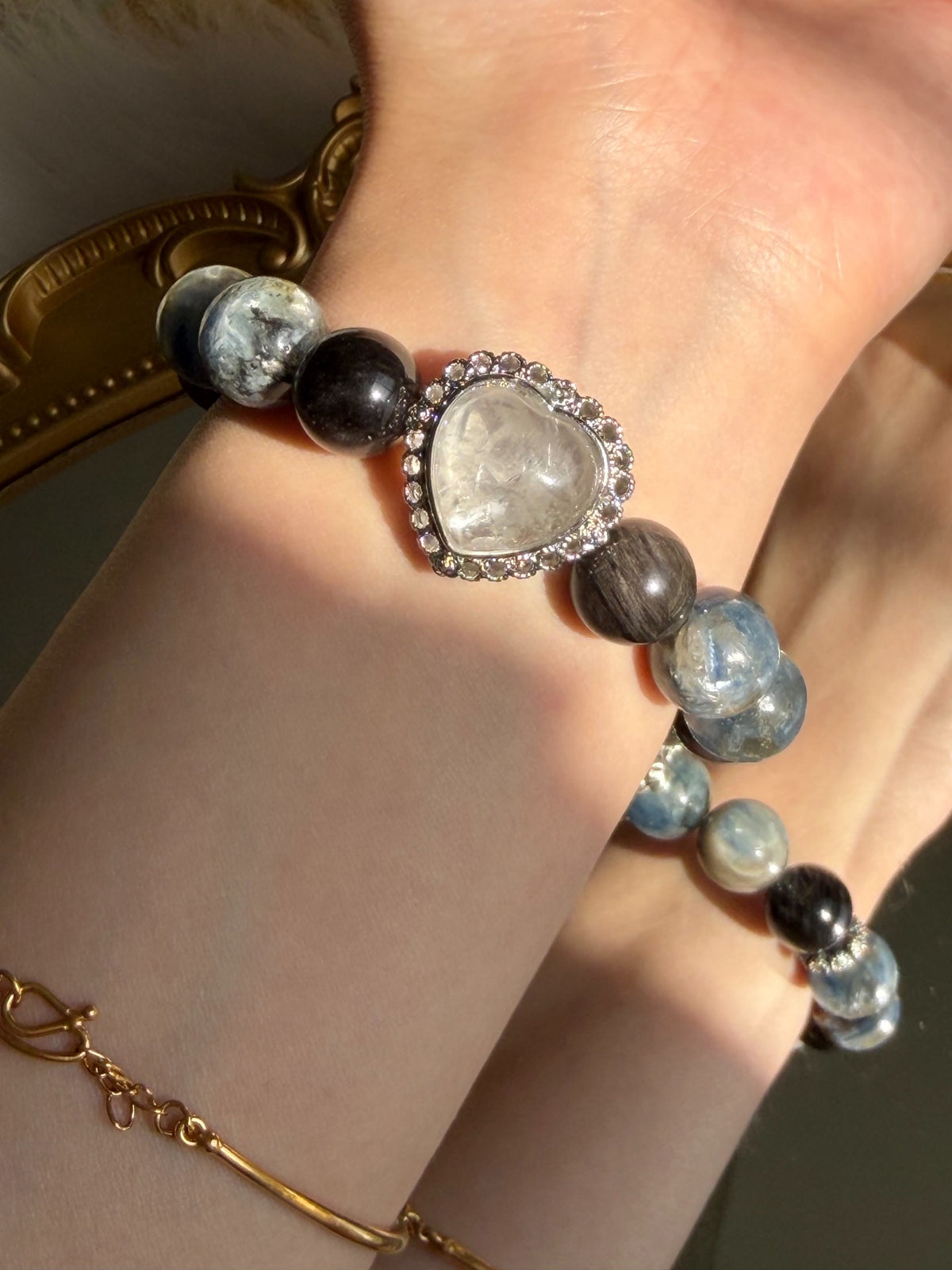 Natural Crystal Beaded Bracelet 12mm