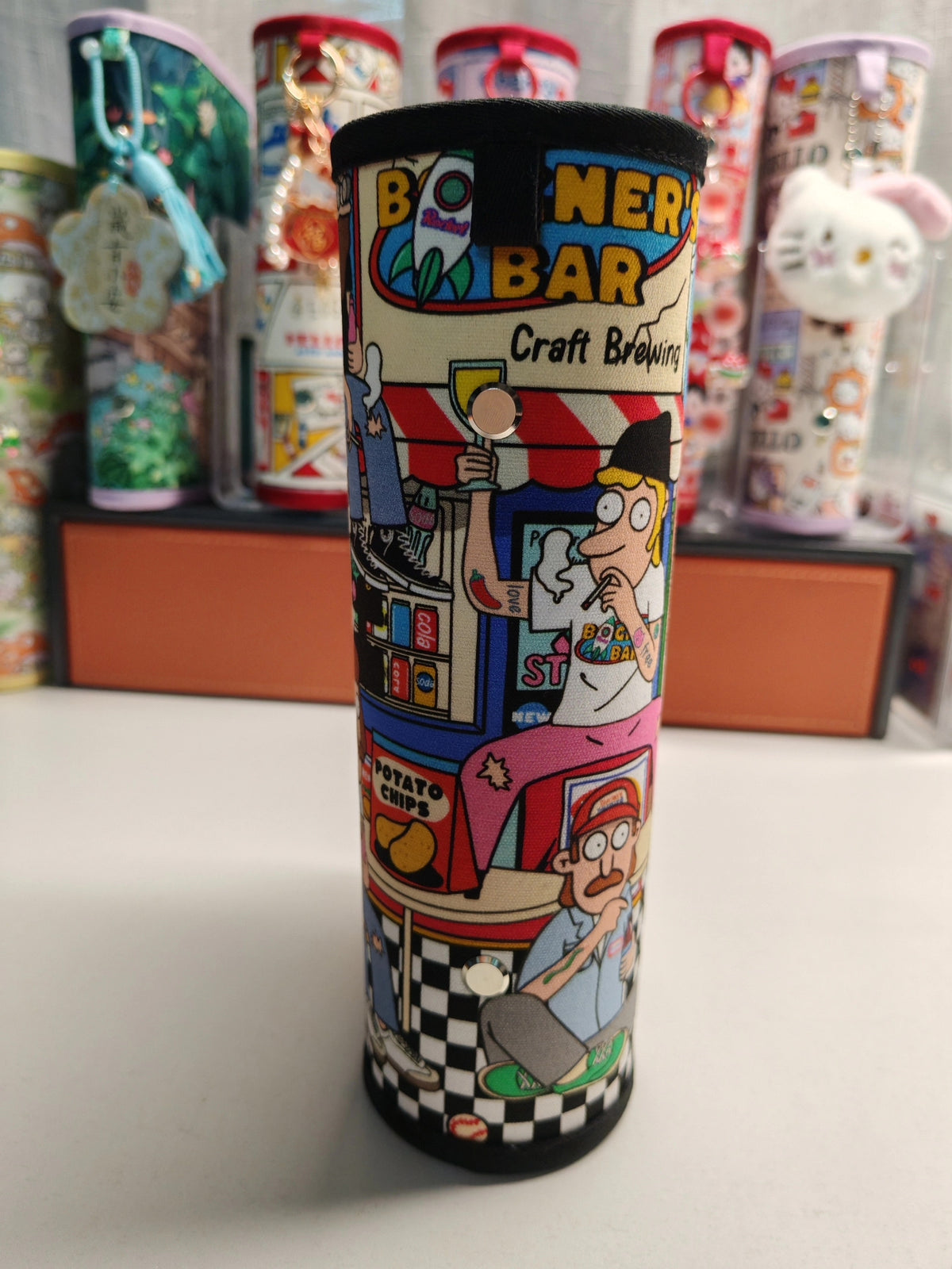 A6 布製ルーズリーフノート コーヒーショップ柄