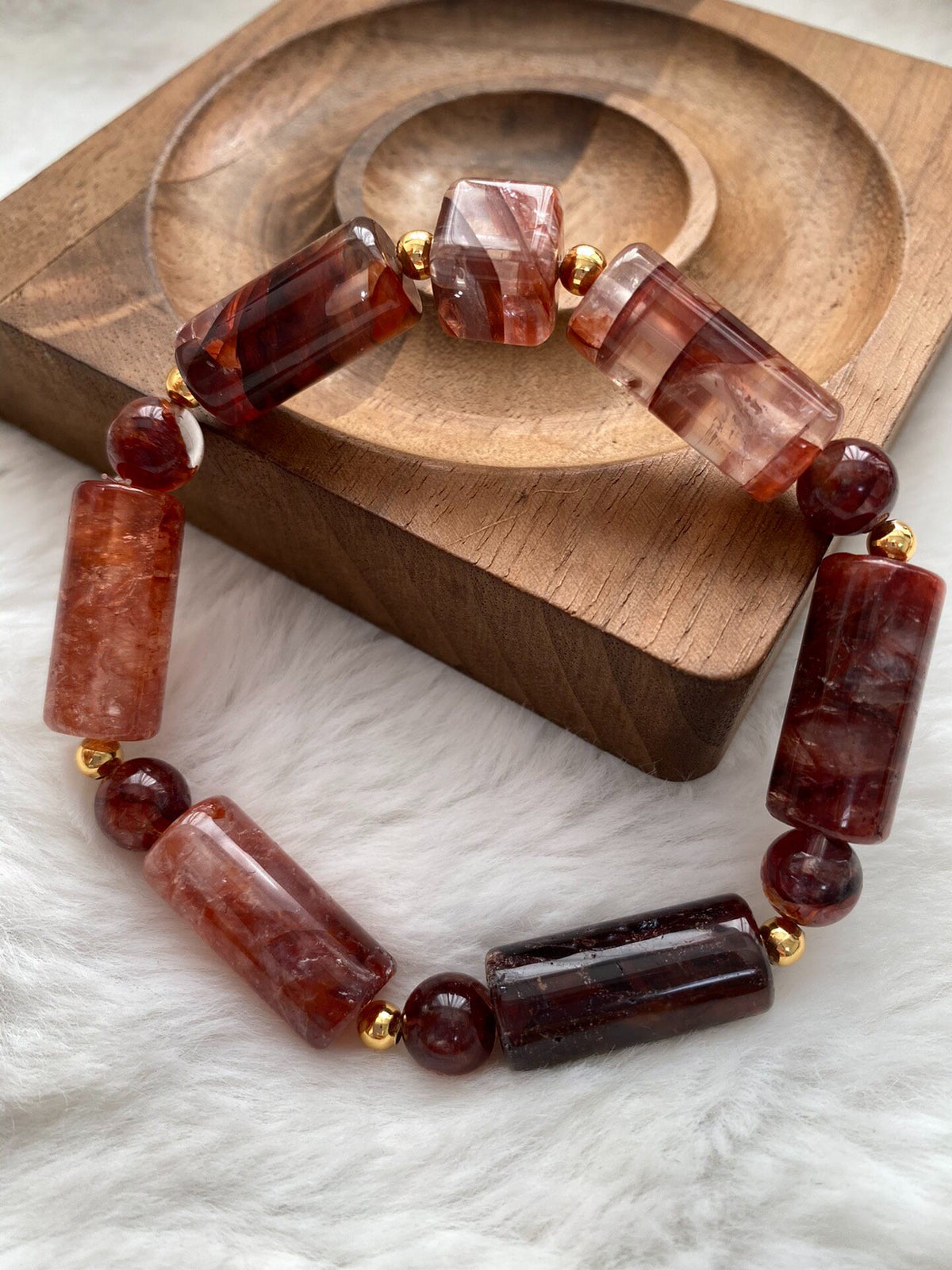 Glue Flower Quartz Bracelet 16cm