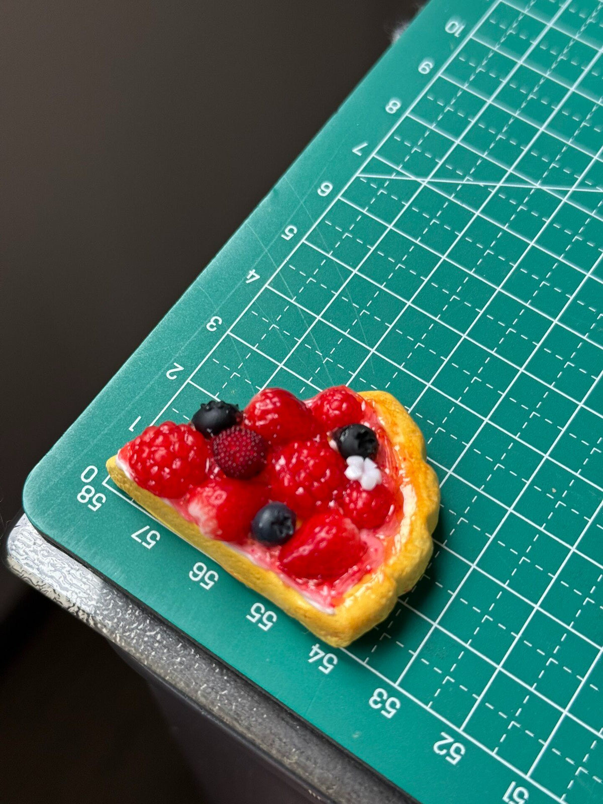 Berry Tart Slice Clay Charm Pendant