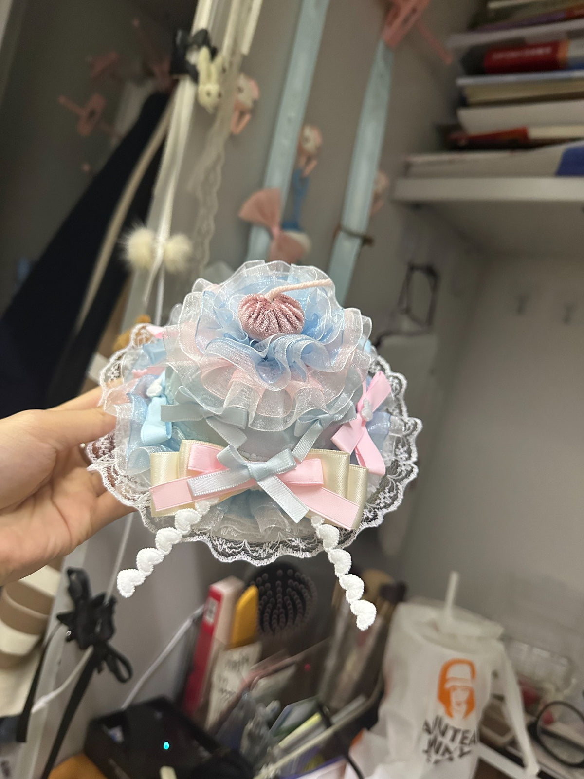 Lolita Style Organza Floral Headdress
