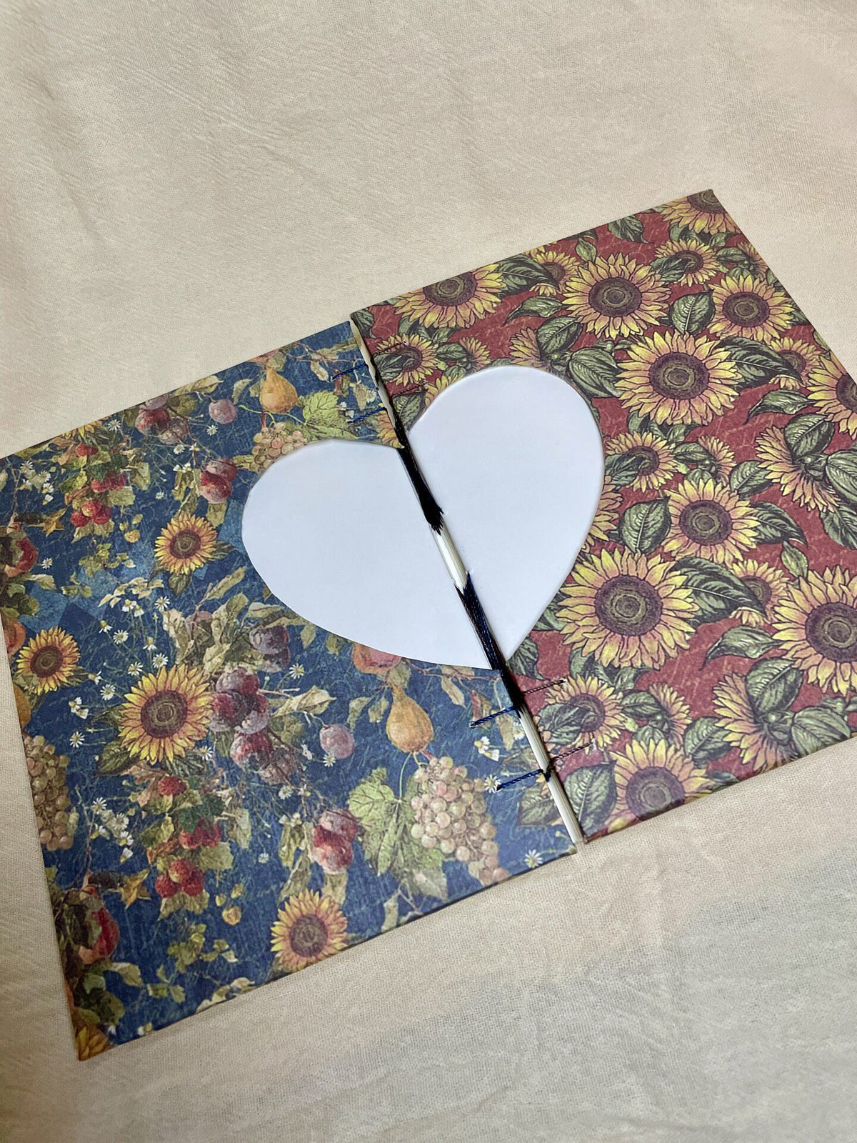 Handmade Notebook A6 Heart Cutout