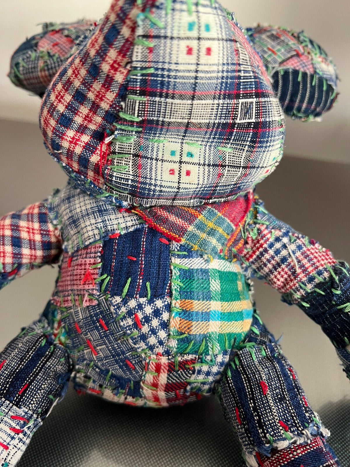 Patchwork Mickey Mouse Ragged Plush Doll
