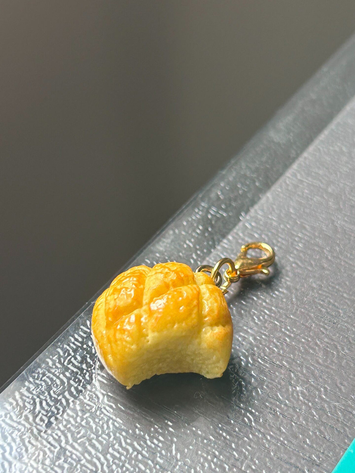Bitten Pineapple Bun Clay Charm