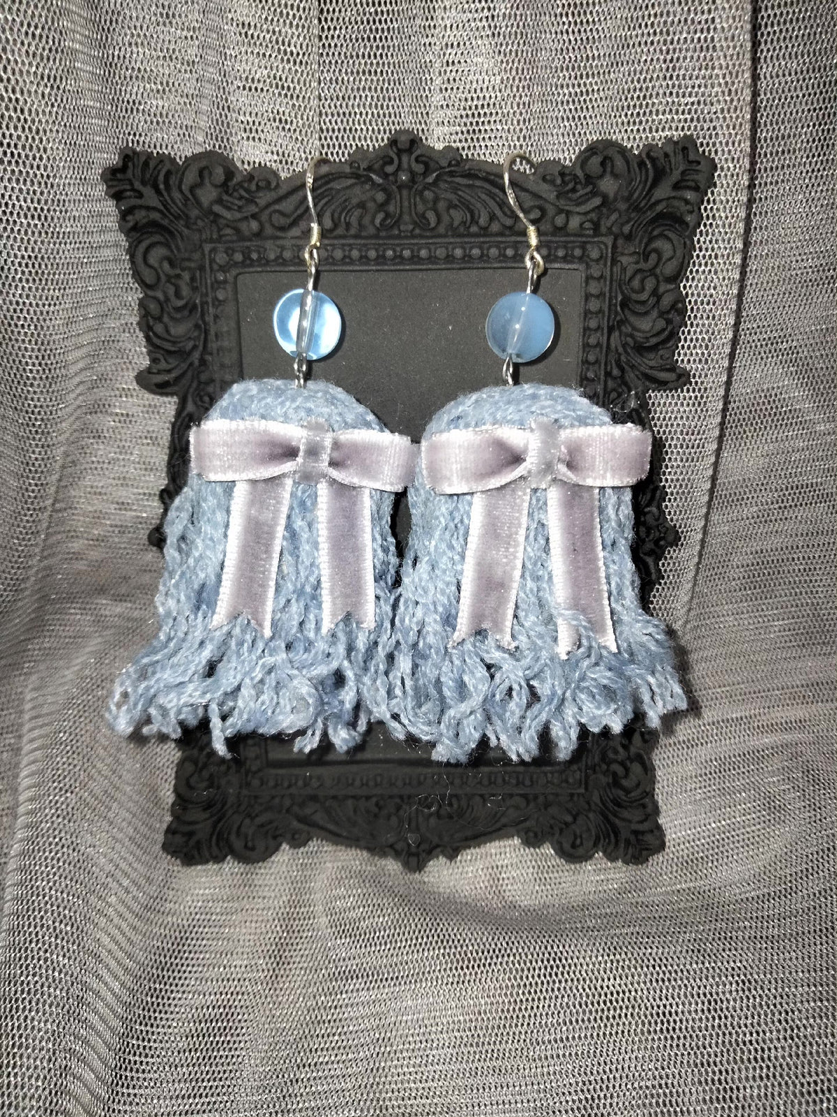Handcrafted Doll Head Dangle Earrings