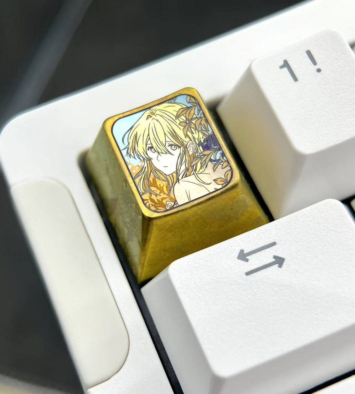 Titanium Alloy Artisan Keycap with Anime Artwork