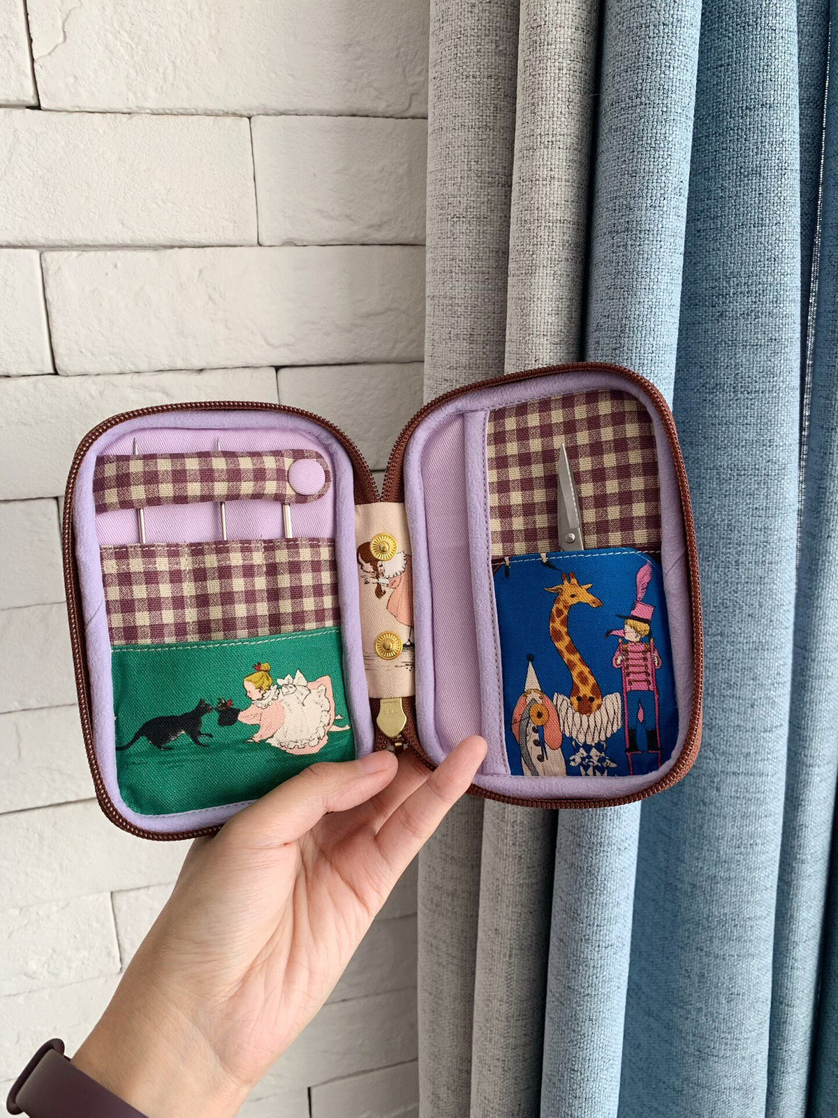 Vintage Circus Zippered Organizer Case