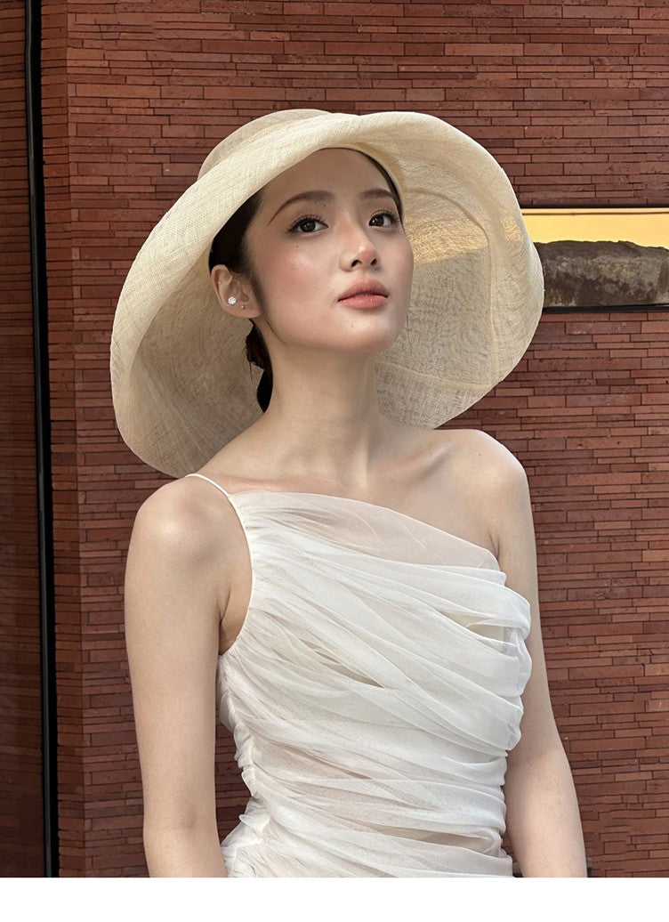 Wide Brim Philippine Linen Gauze Sun Hat