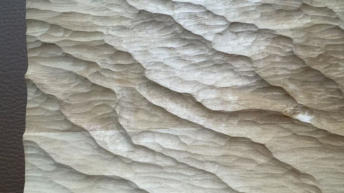 Handcrafted Linden Wood Wave Carving 20cm