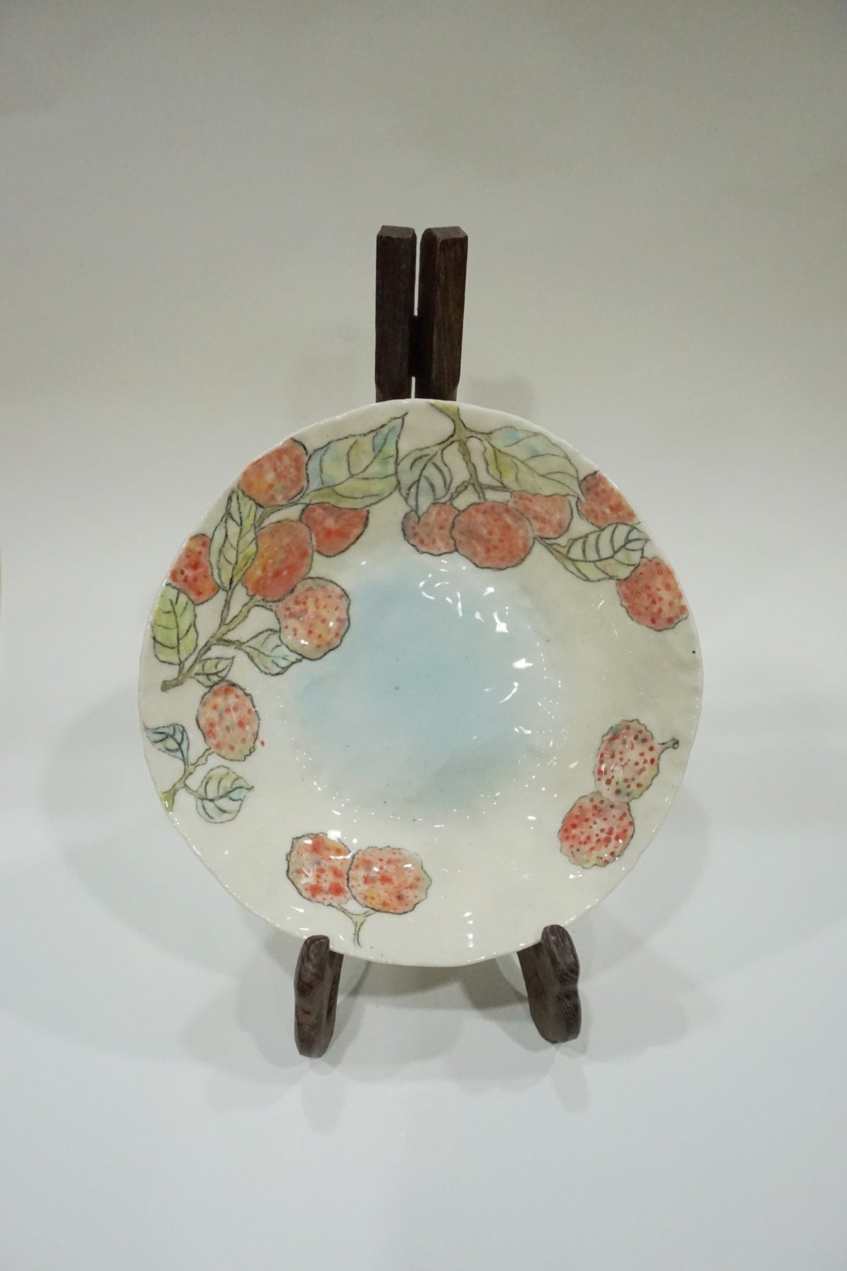 Handpainted Lychee Ceramic Small Plate