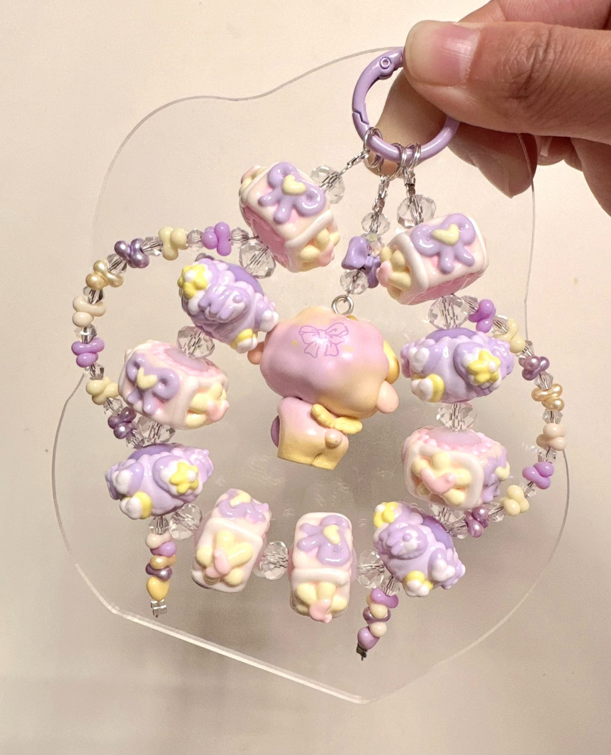 Kawaii Dessert Beads Phone Strap Charm