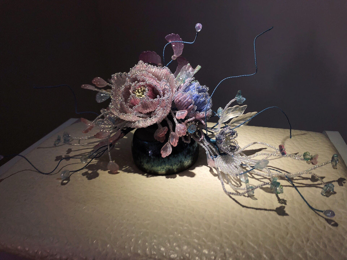 Beaded Hanfu Hair Accessory Flower