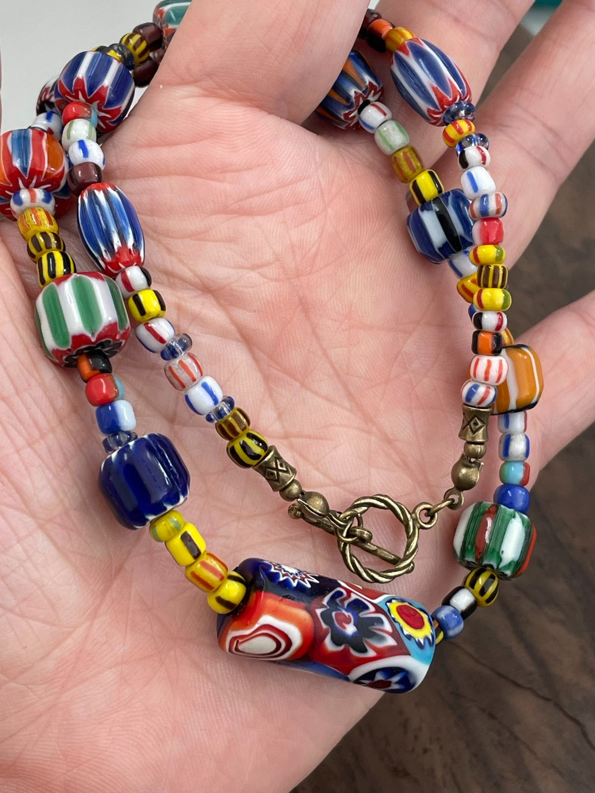 Matte Millefiori Glazen Kralketting