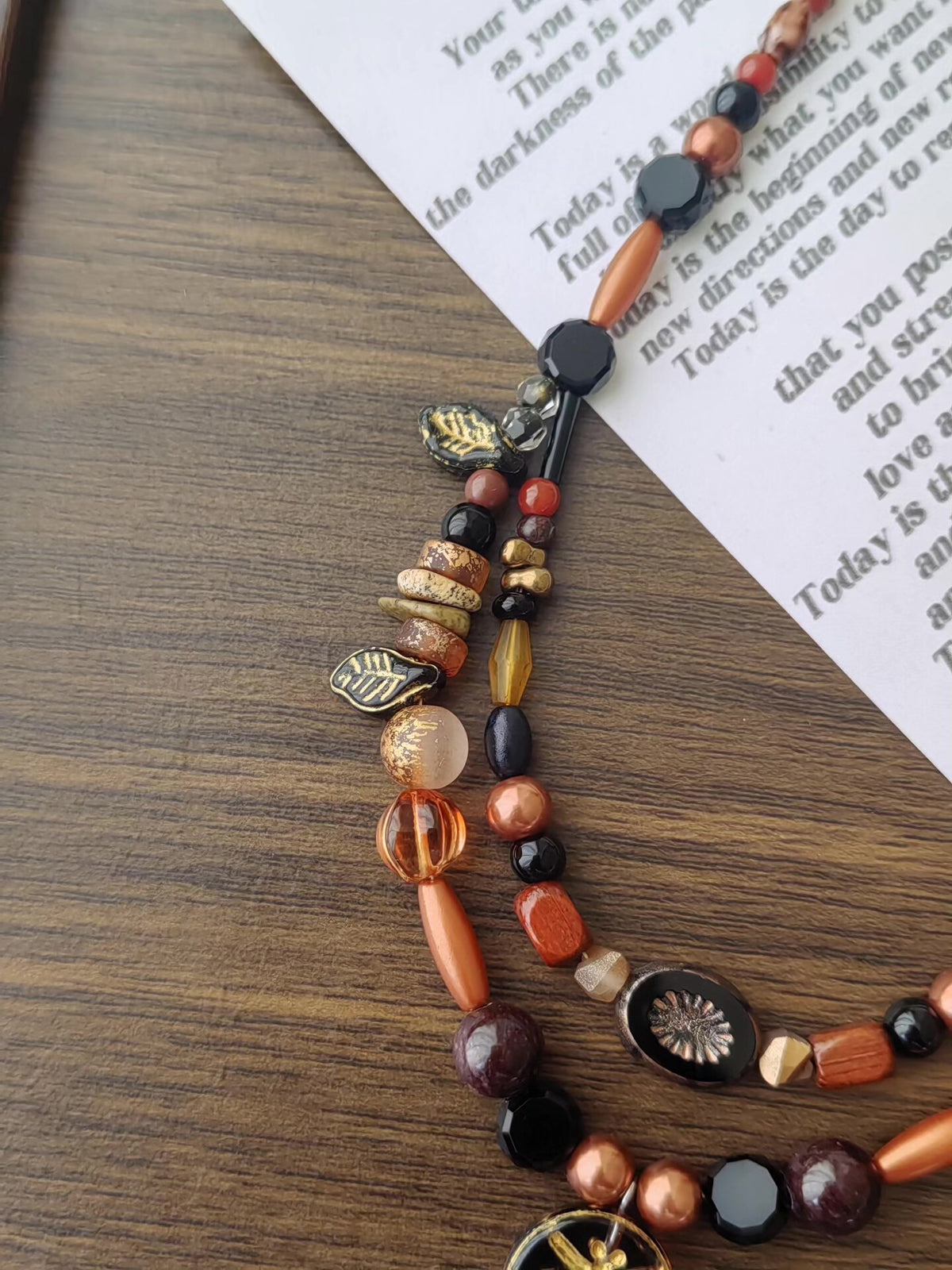Handmade Double Strand Beaded Necklace