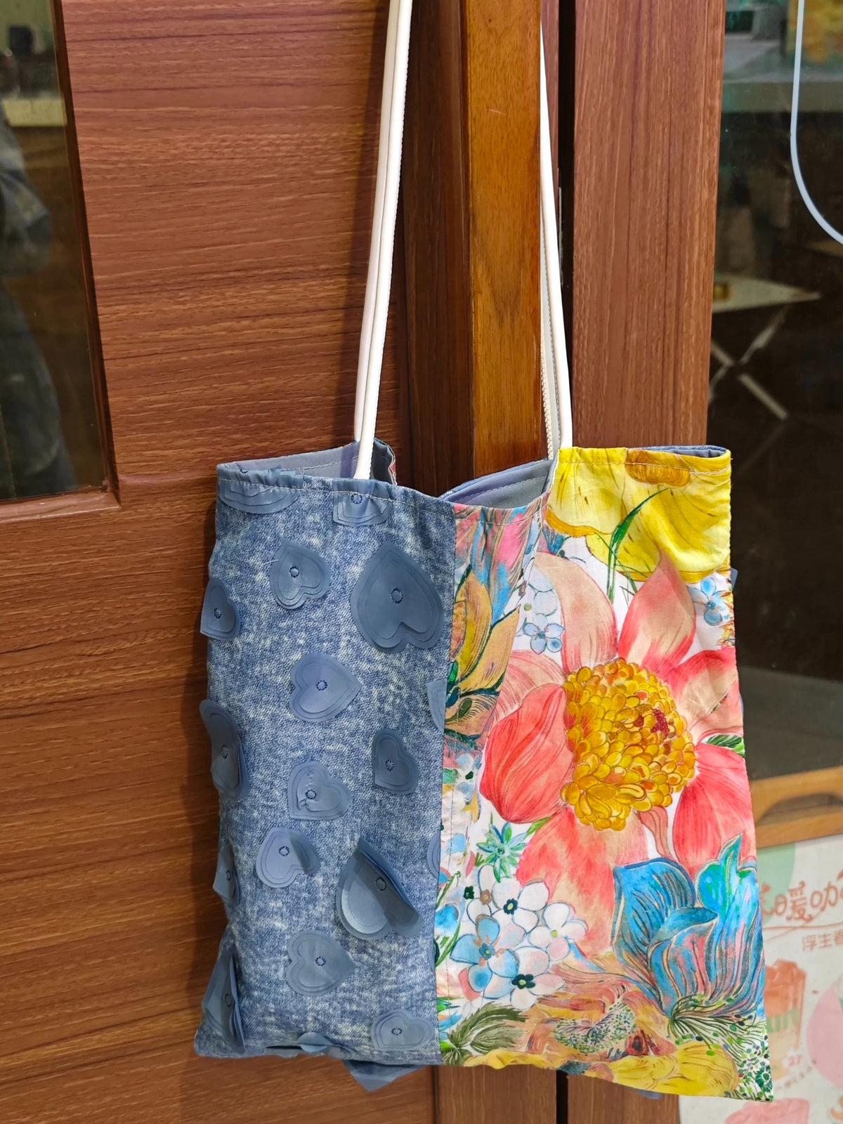 Mala Tote de Patchwork em Algodão Liberty Grande