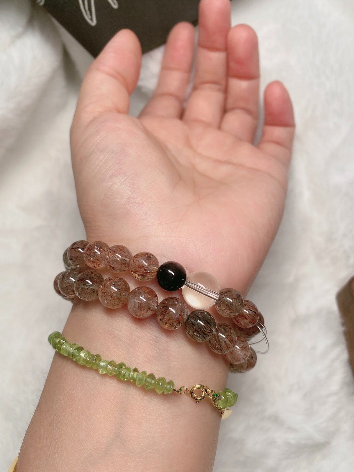 Black Gold Super Seven Double Loop Bracelet