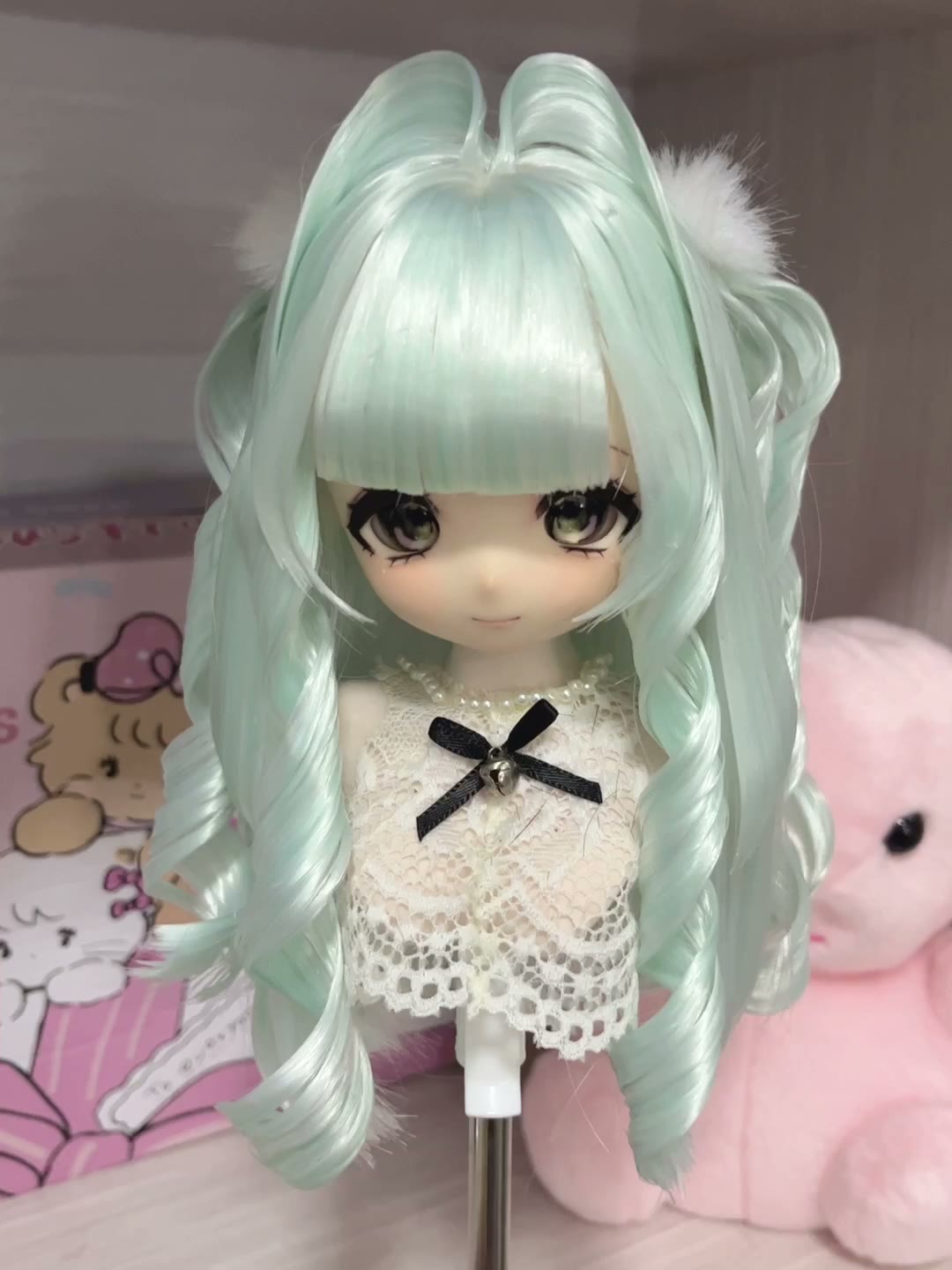 Mint Green Twin Tail Doll Wig
