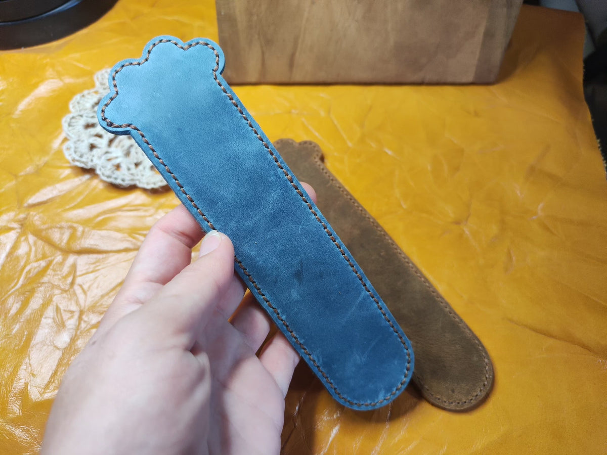 Cat Paw Cowhide Leather Pen Case