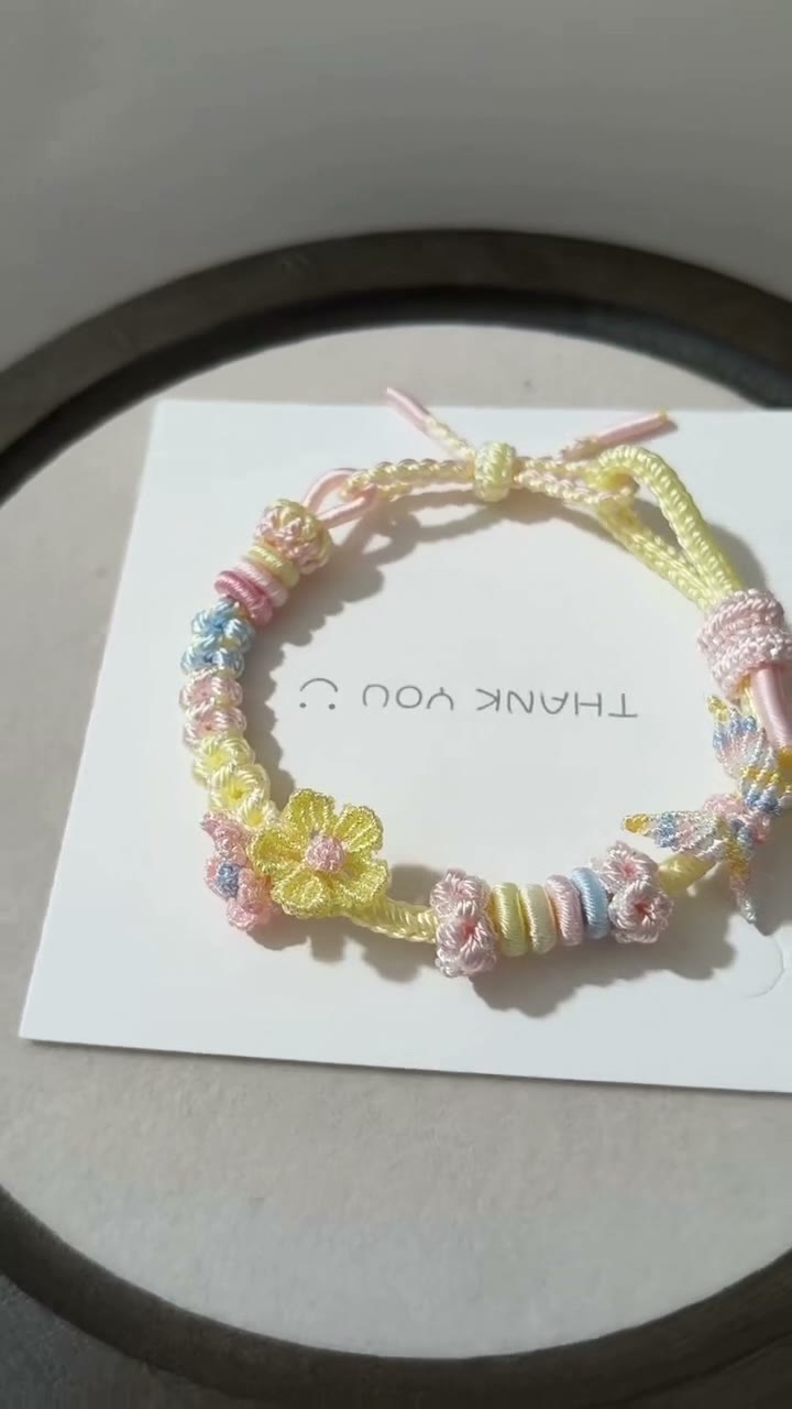 Handwoven Gradient Macrame Lucky Bracelet