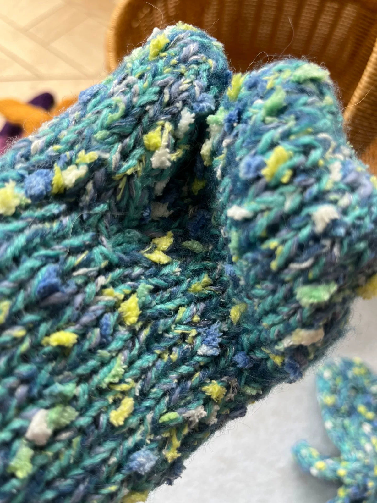 Guantes de lana pura tejidos a mano sin dedos