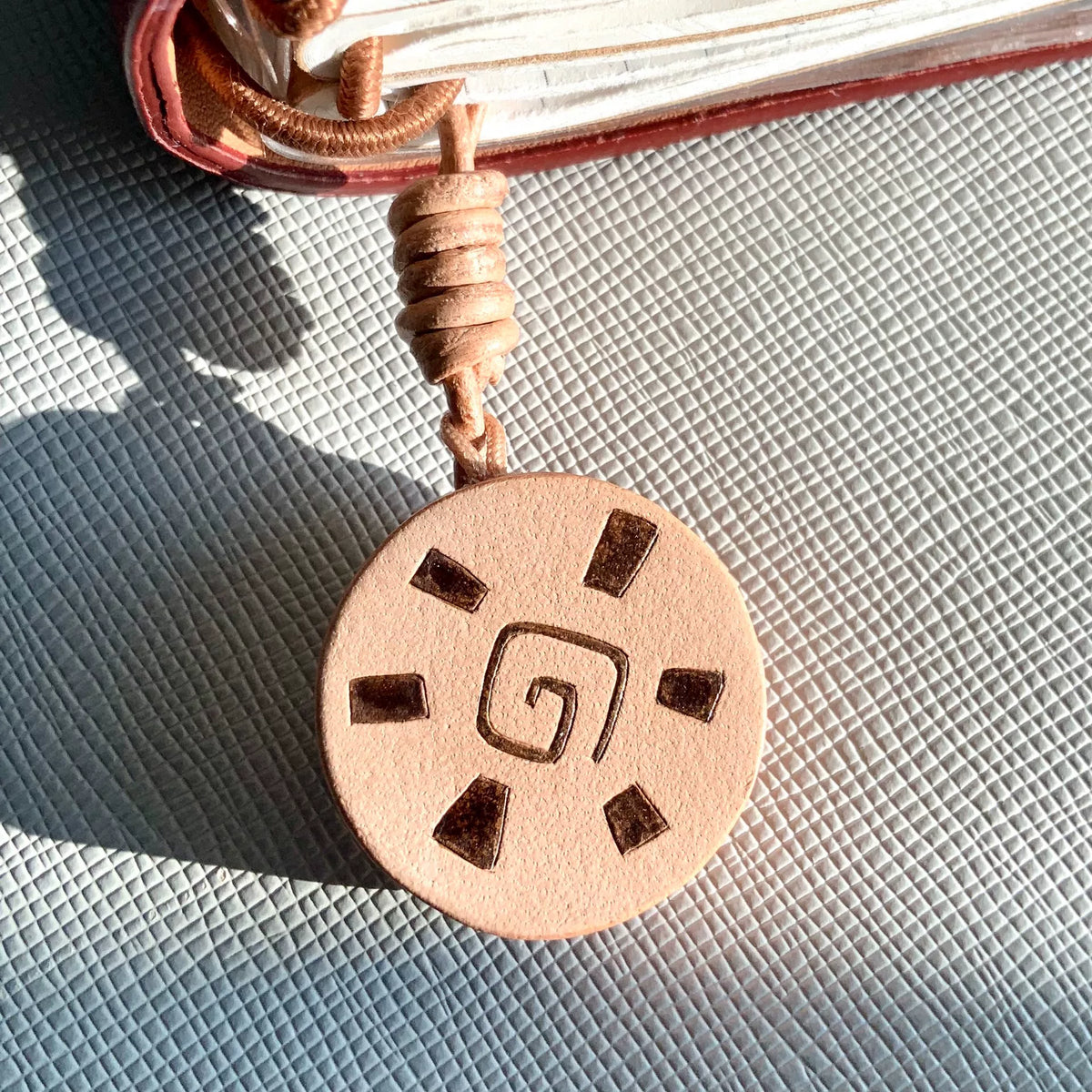 Handbeschchilderde samurai lederen hanger voor tas