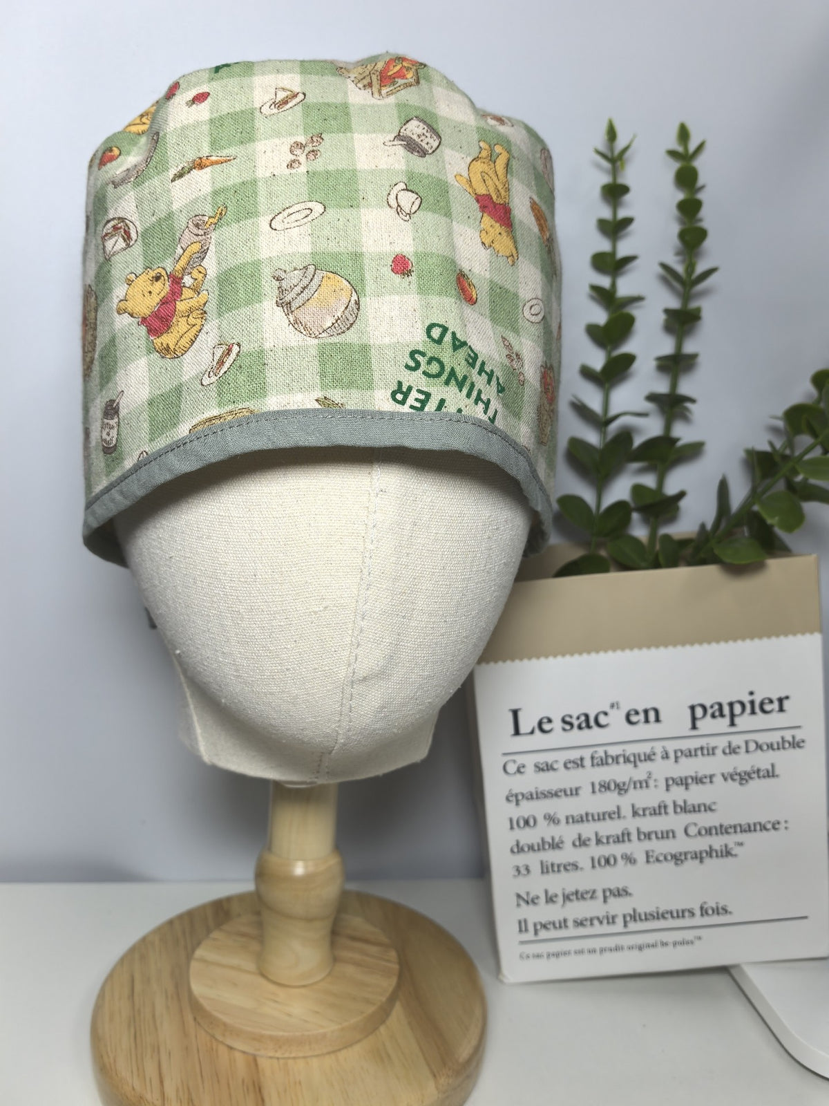 Cotton Linen Short Hair Style Cap