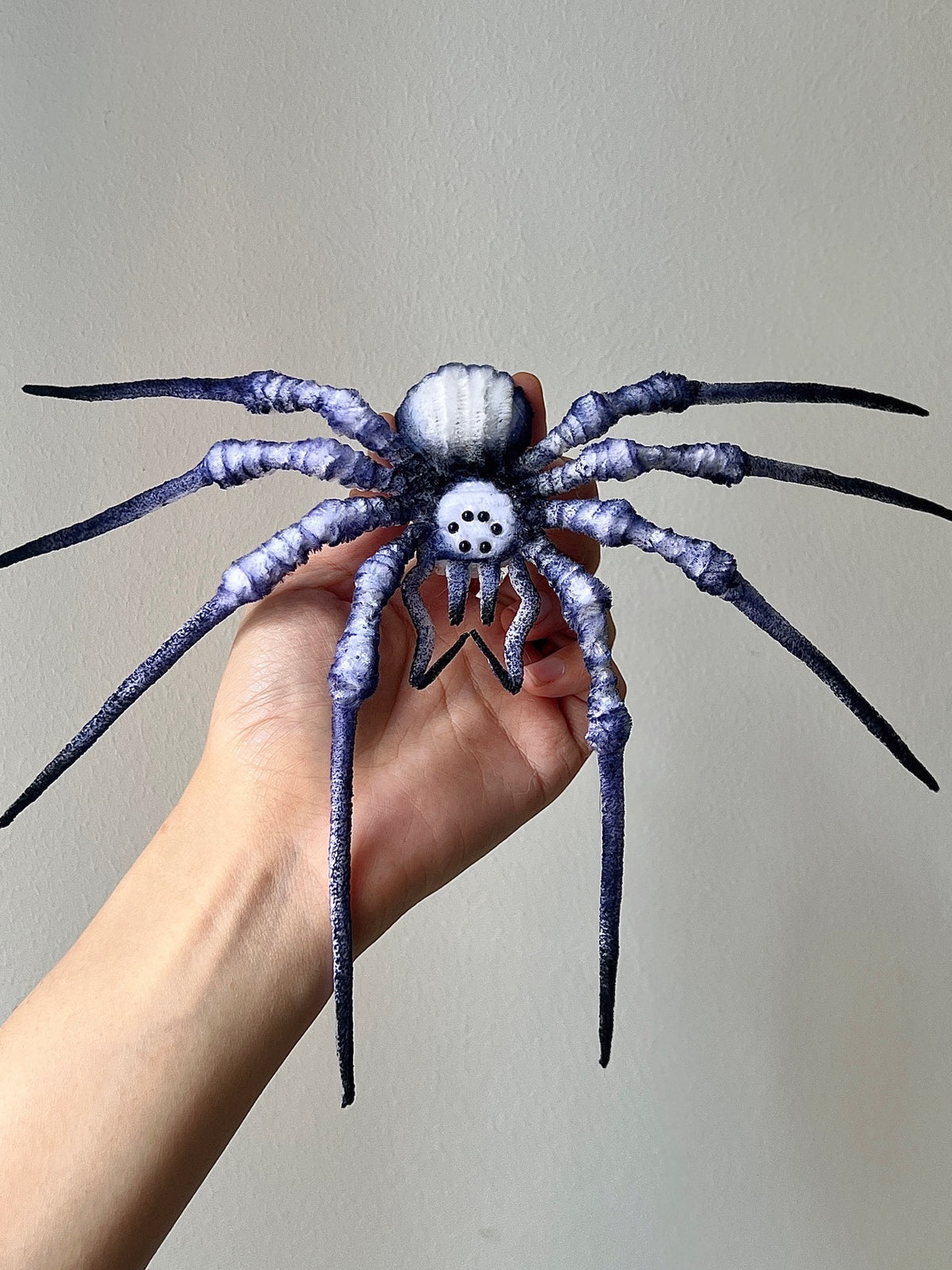 Chenille Stem Plush Spider with Articulated Legs