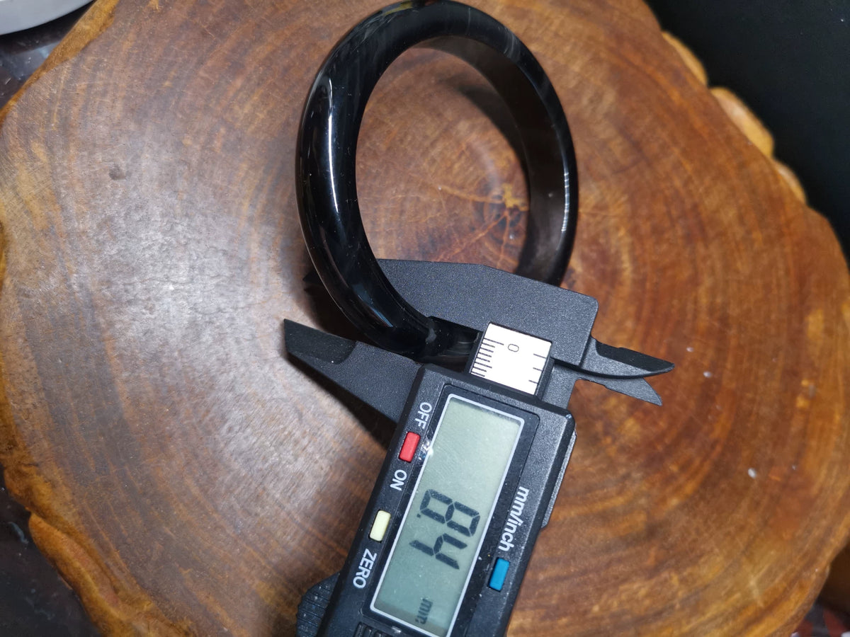 Silver Sheen Obsidian Bangle 58.8mm Inner Diameter