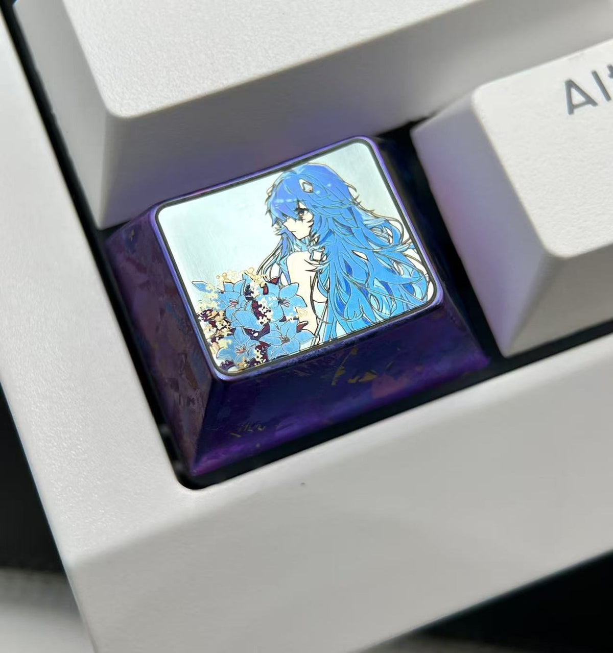 EVA Rei Ayanami Titanium Alloy Keycap