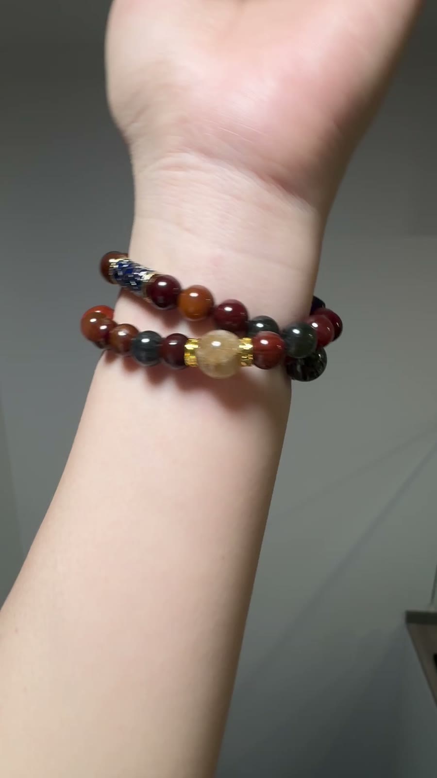 Dunhuang Rabbit Fur Dubbele Kristallen Armband