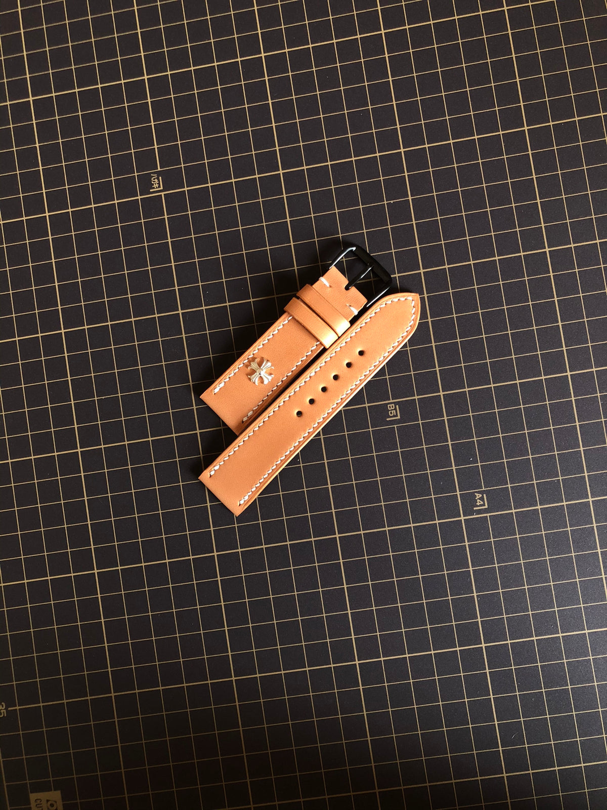 Japanese Oak Cowhide Watch Strap Natural Leather