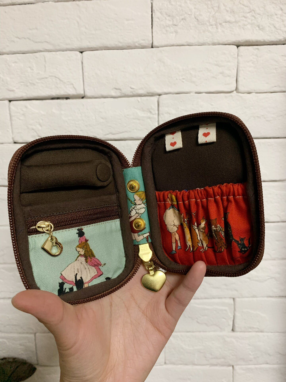 Zippered Pouch with Mermaid Print