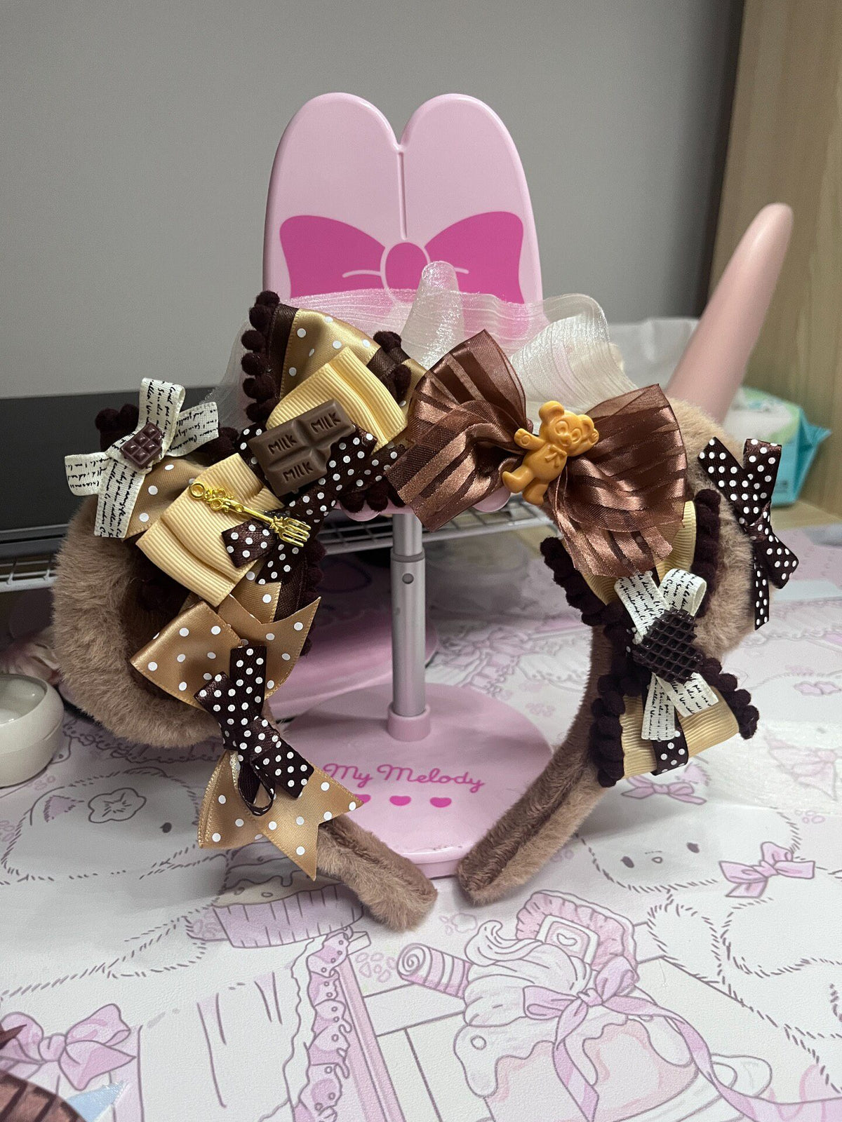 Caramel Chocolate Bear Ear Lolita Headband