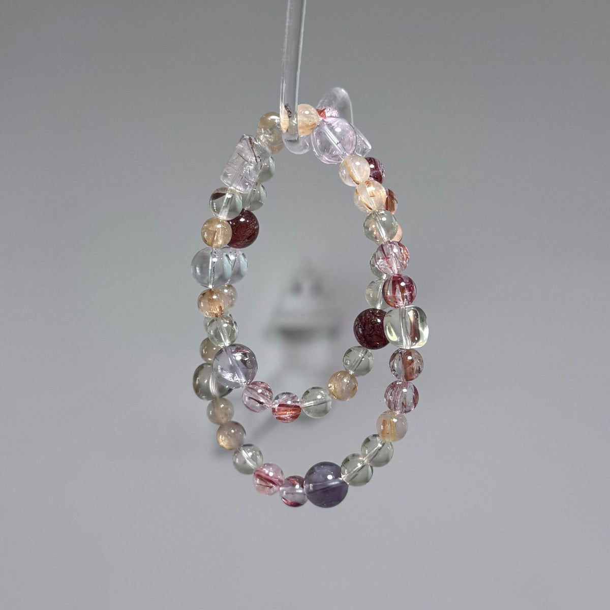 Double Loop Crystal Bracelet Set 8mm Beads