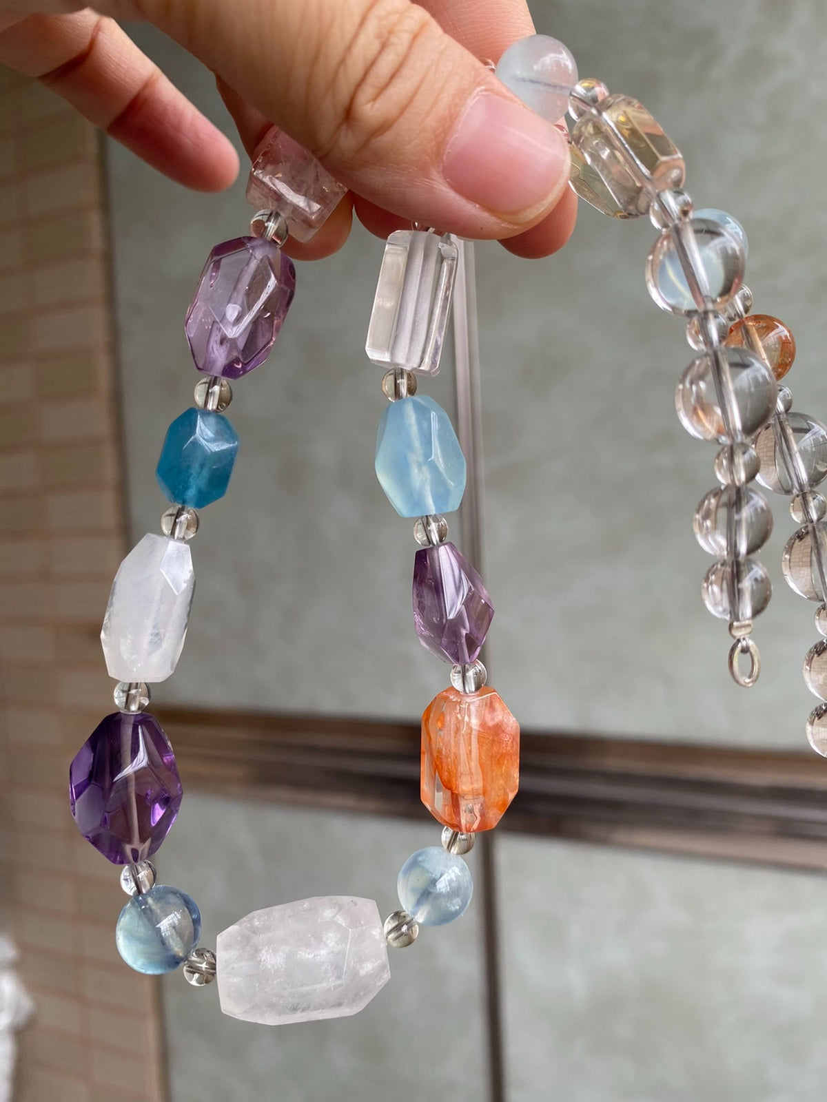 Multi-Gemstone Necklace with Blue-Needle Quartz