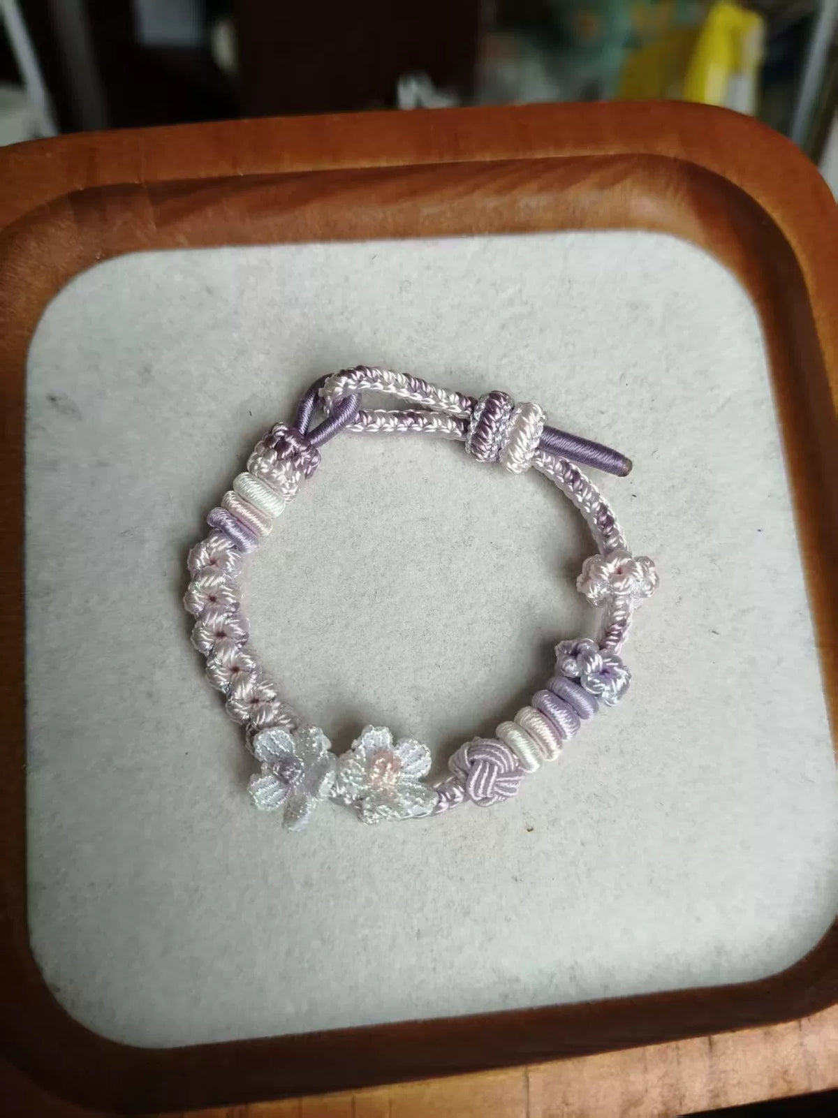 Handwoven Satin Cord Bracelet Adjustable