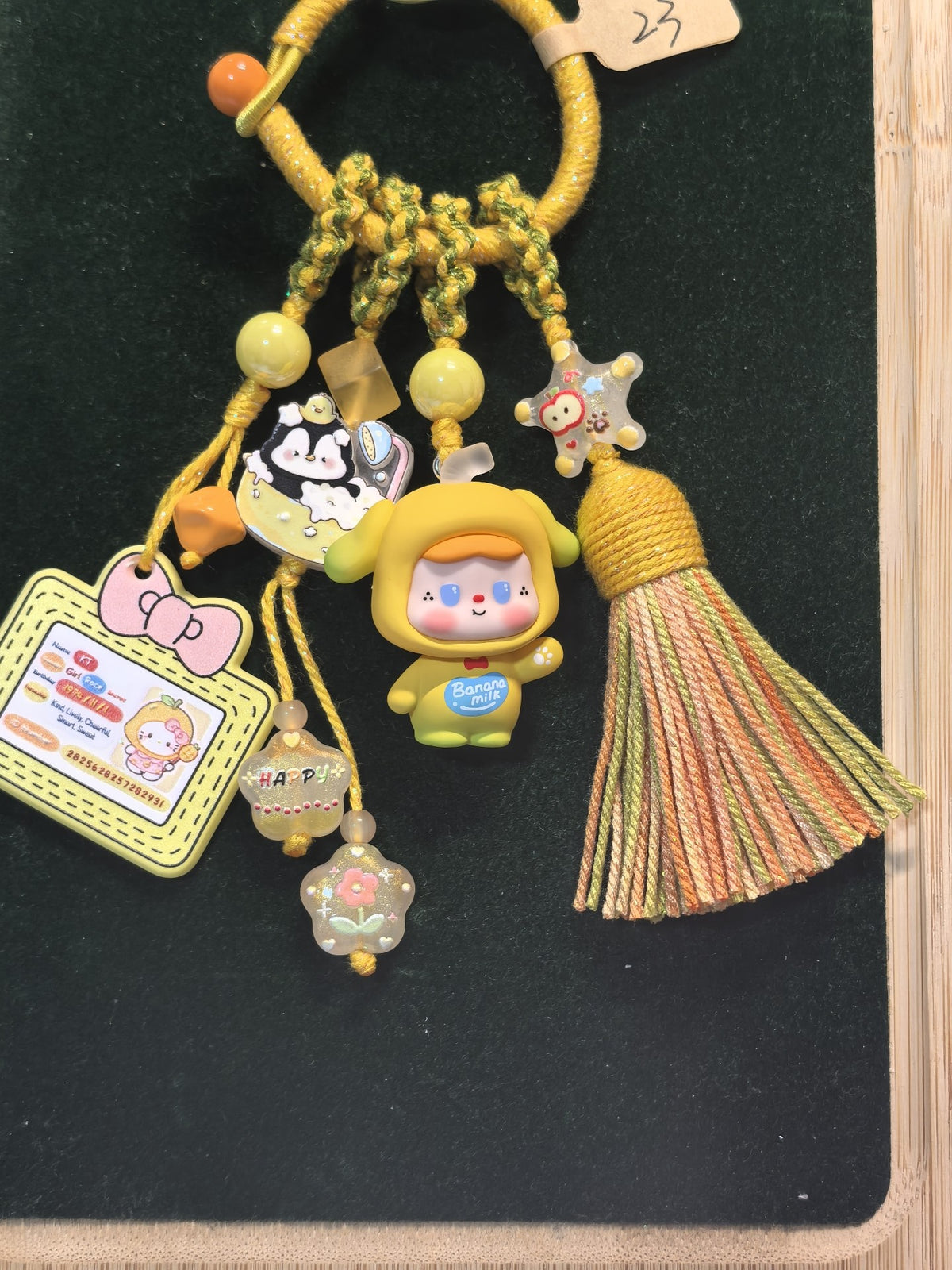 Banana Costume Character Phone Strap Keychain