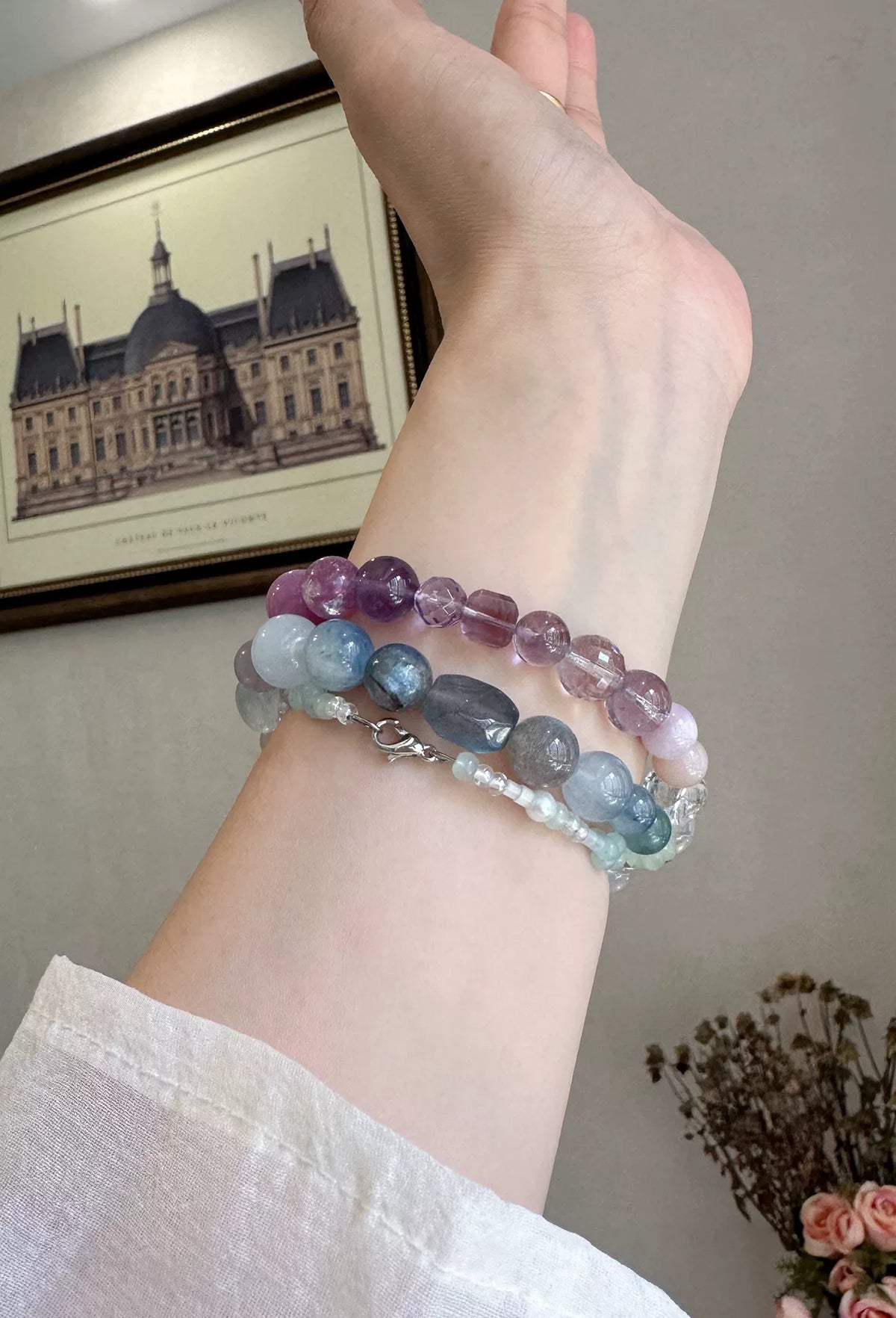 Natural Multi Gemstone Bead Bracelet