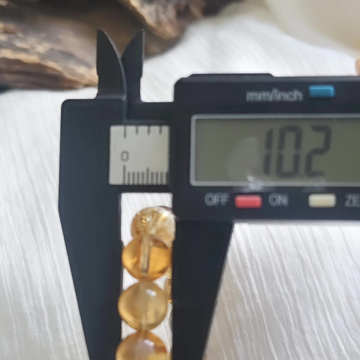 Natural Citrine Bead Bracelet 10mm