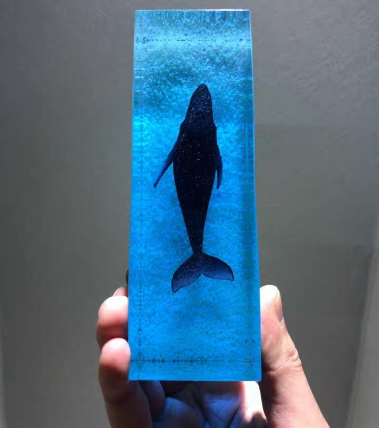 Humpback Whale Ocean Epoxy Resin Decorative Block