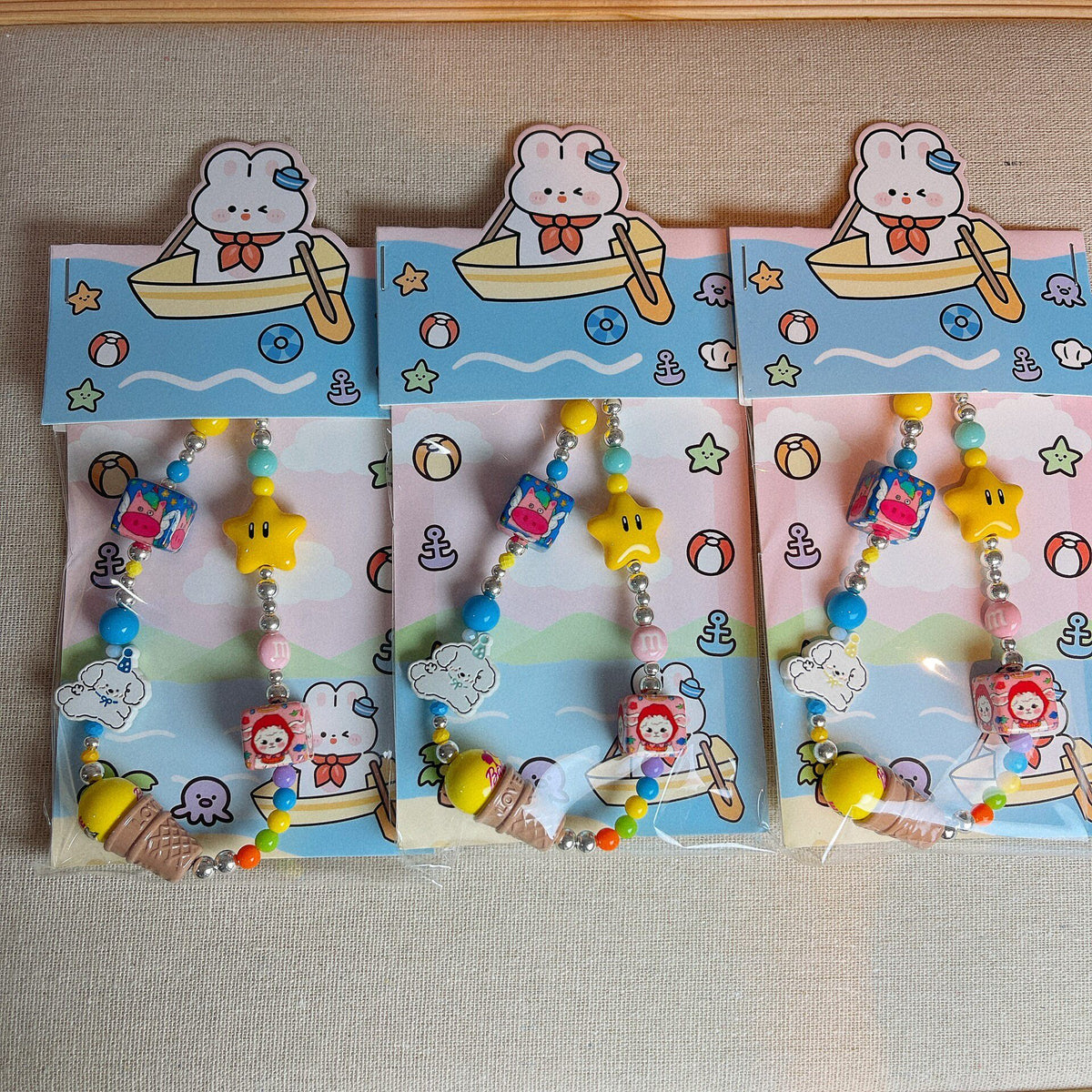Handmade Cartoon Dog Ice Cream Phone Charm